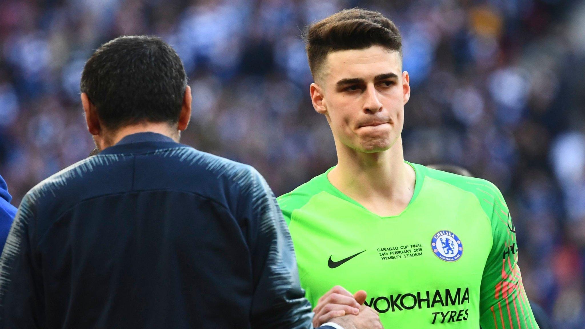 Kepa Arrizabalaga: Chelsea goalkeeper fined & apologises for Wembley
