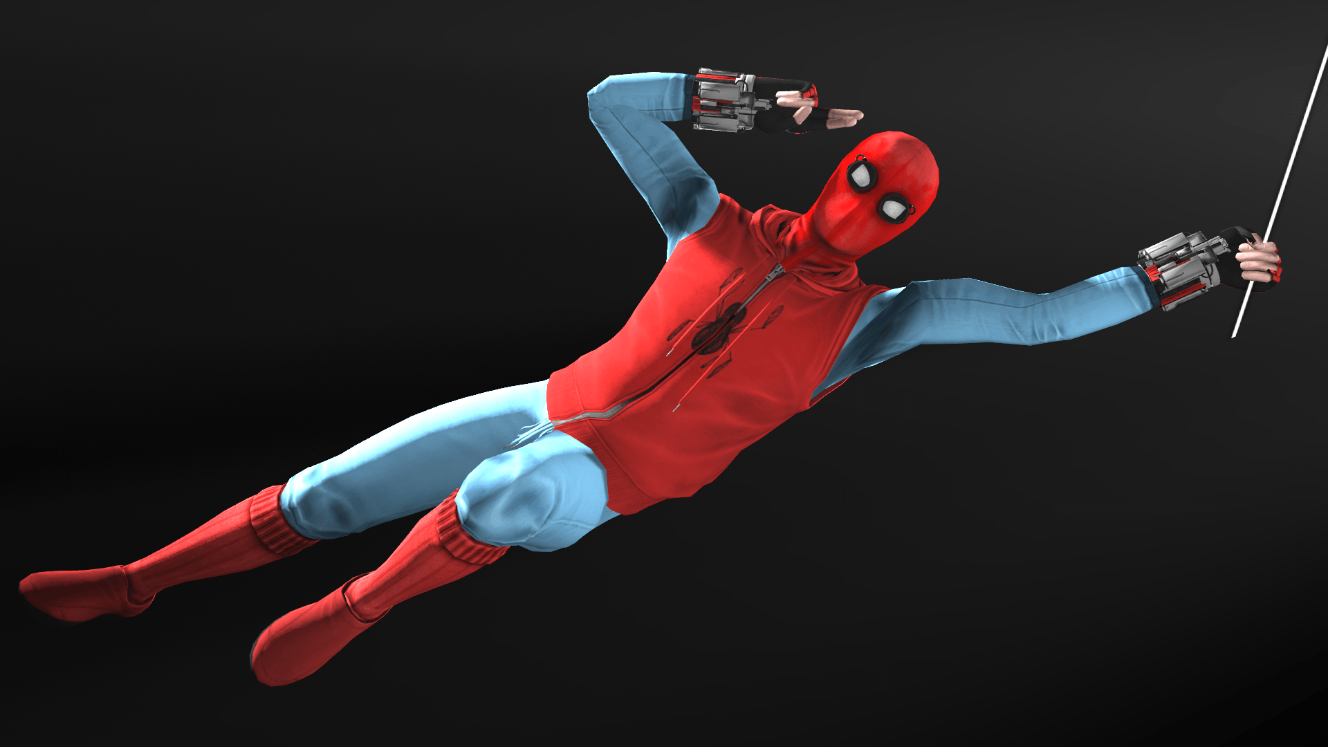 Homemade spider suit