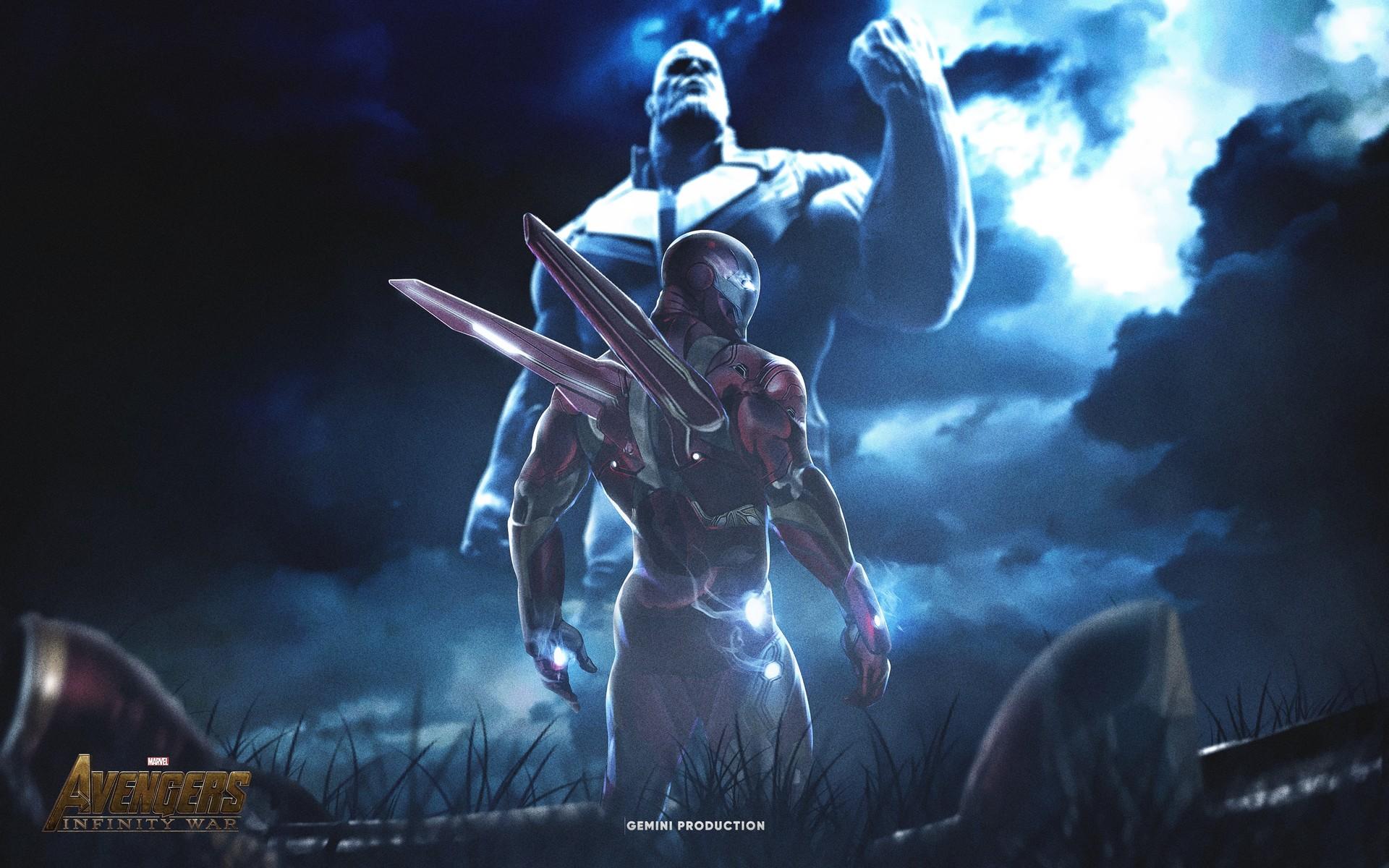 Iron Man And Thanos Artwork 1080P Resolution HD 4k
