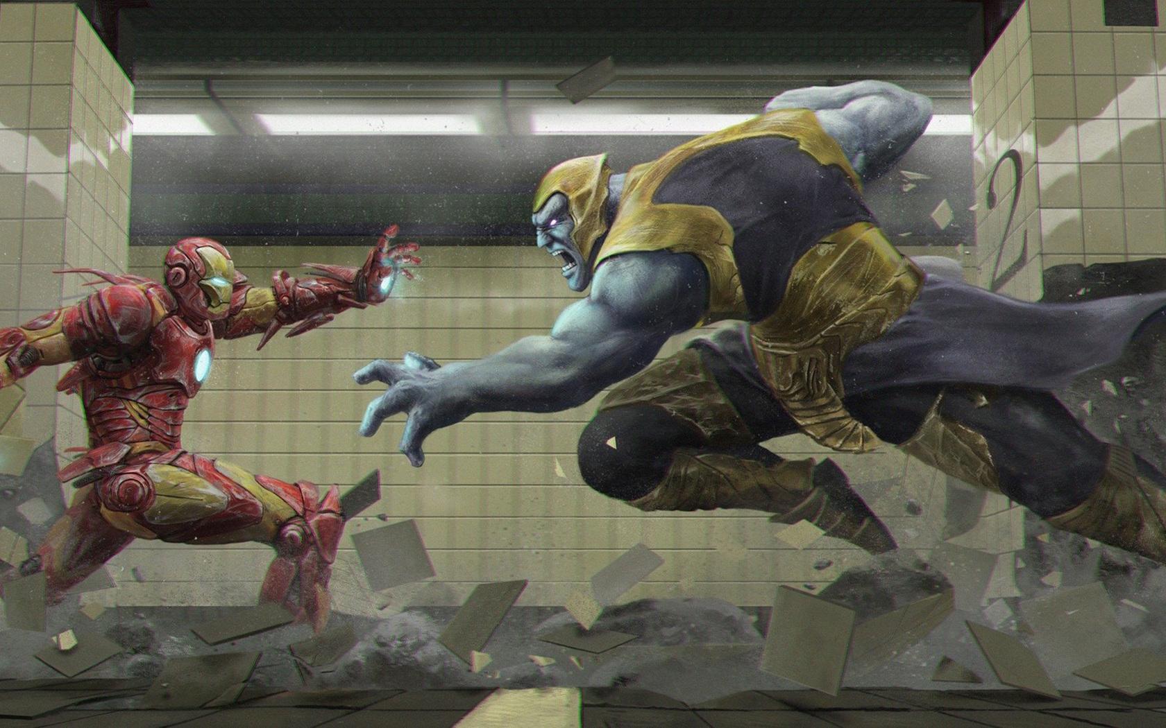 Thanos Vs Iron Man Avengers Infinity War 1680x1050