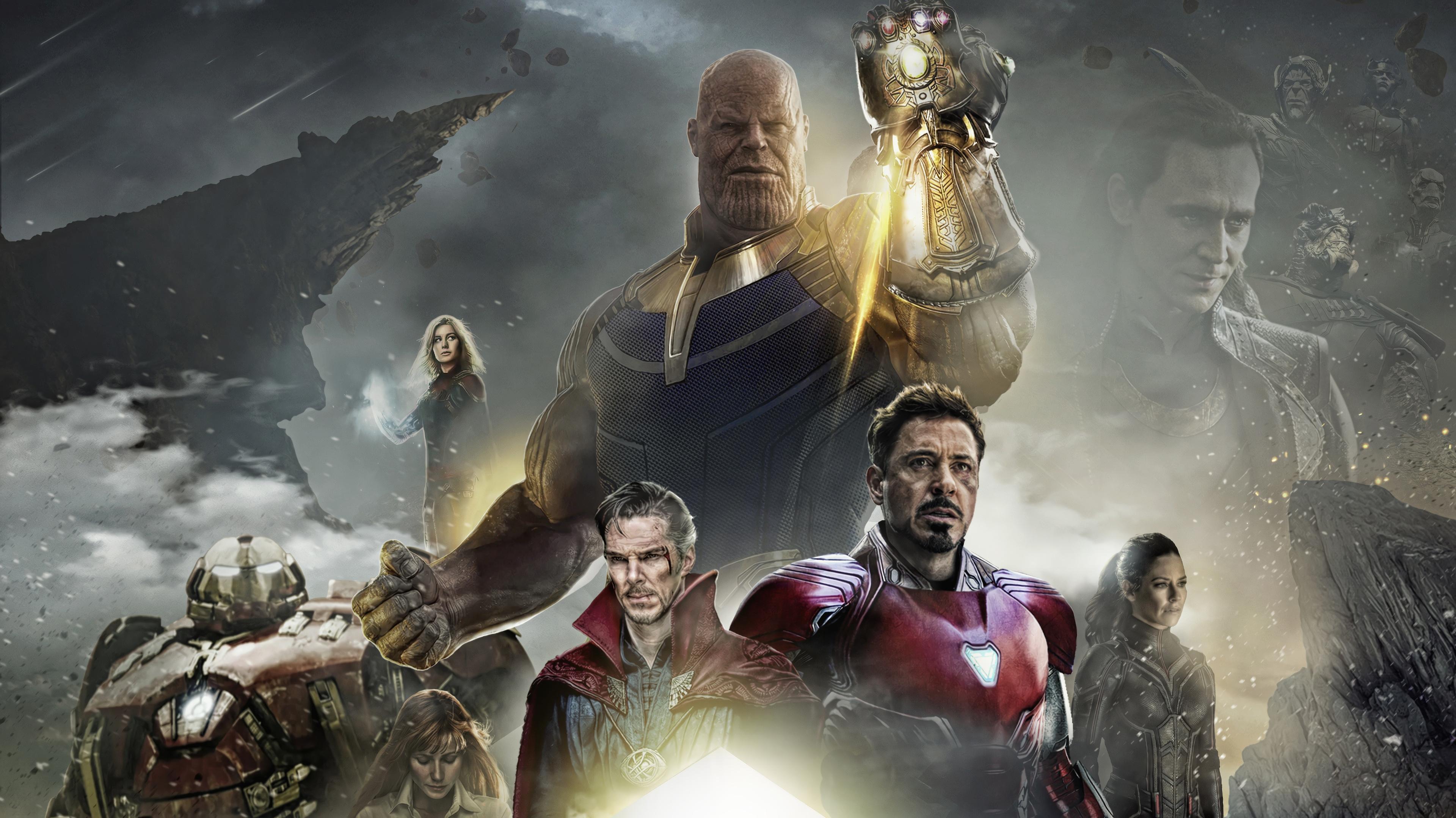 Wallpaper 4k Avengers: Infinity War Thanos Iron Man Doctor Strange