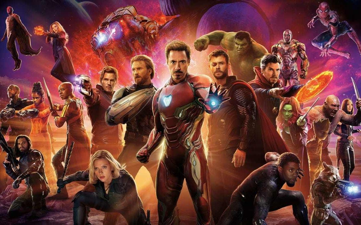 Avengers Infinity war superheros fight with thanos HD Background