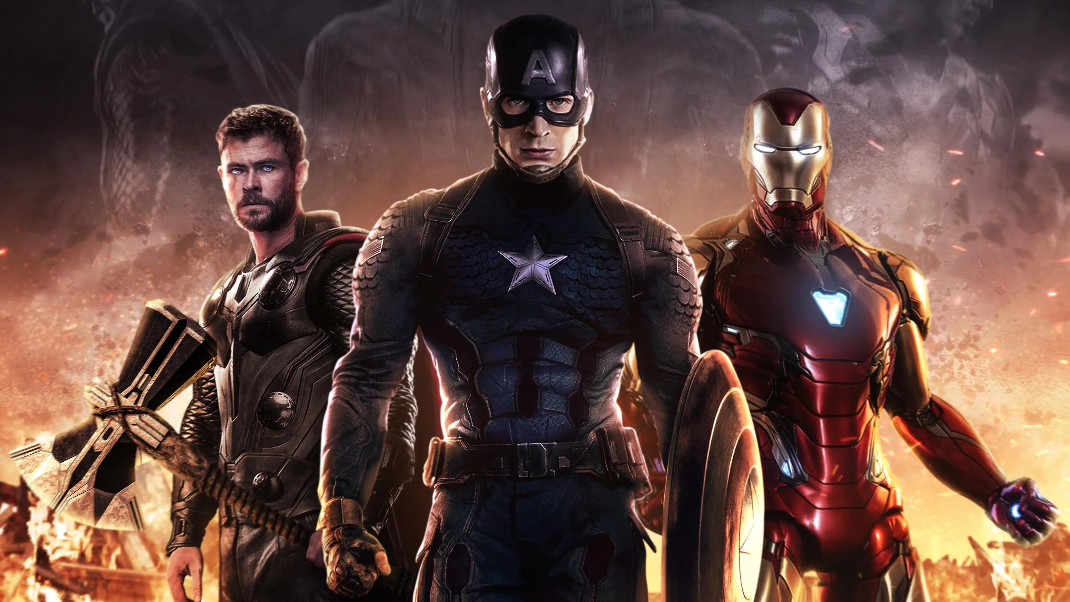 Avengers Endgame Trinity, HD Superheroes, 4k Wallpaper