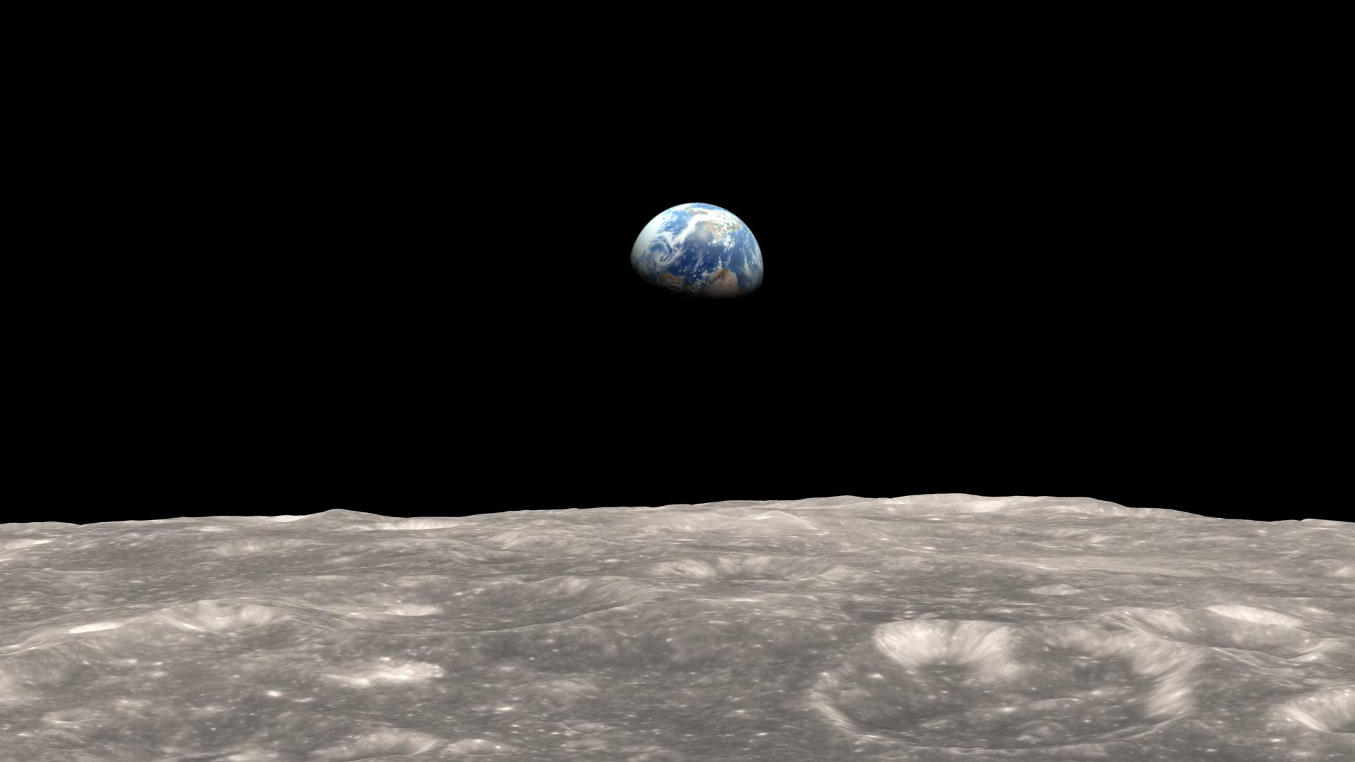 Earth View From The Moon HD Wallpaperx1080