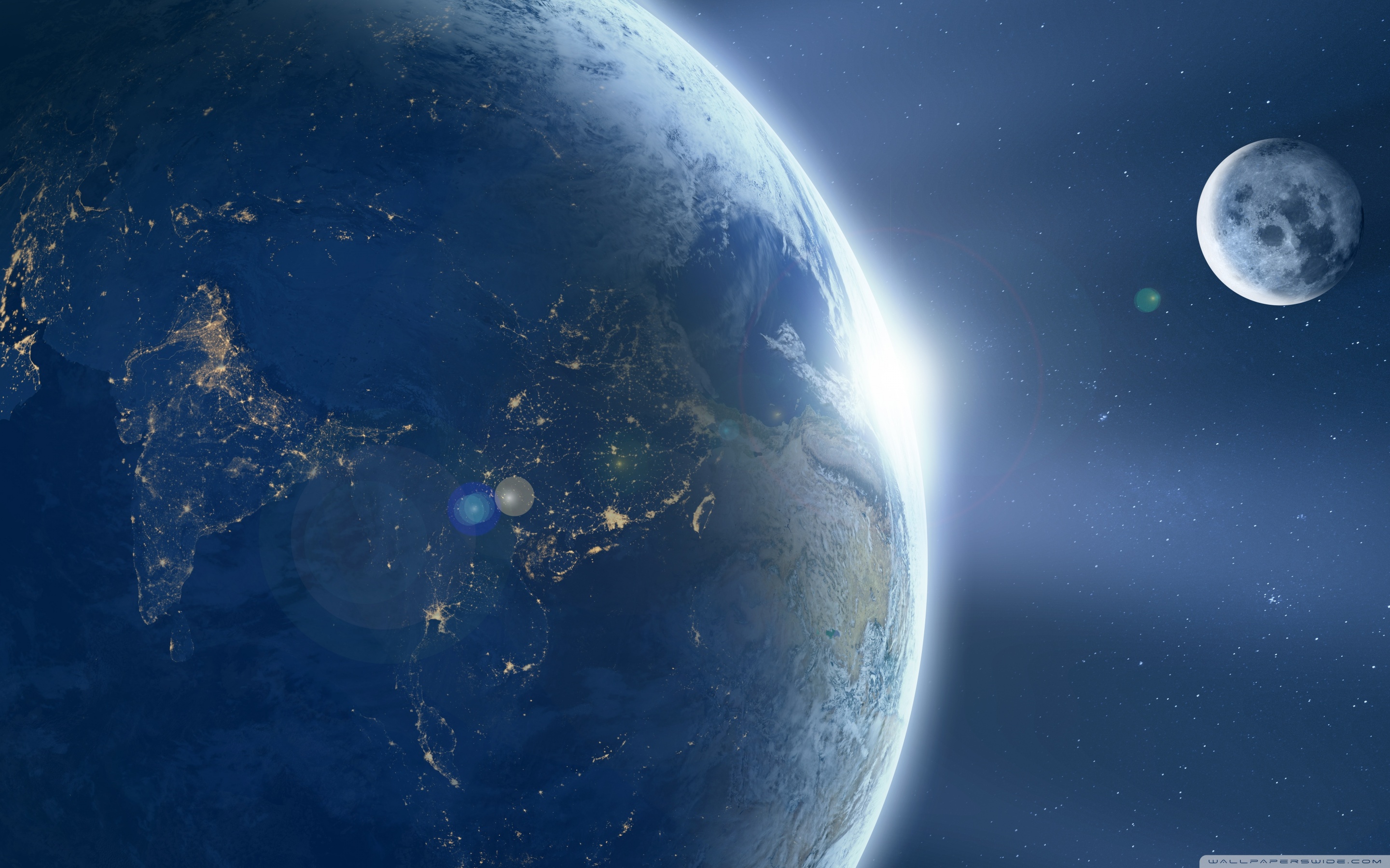 Moon Orbiting Earth ❤ 4K HD Desktop Wallpaper for • Wide & Ultra