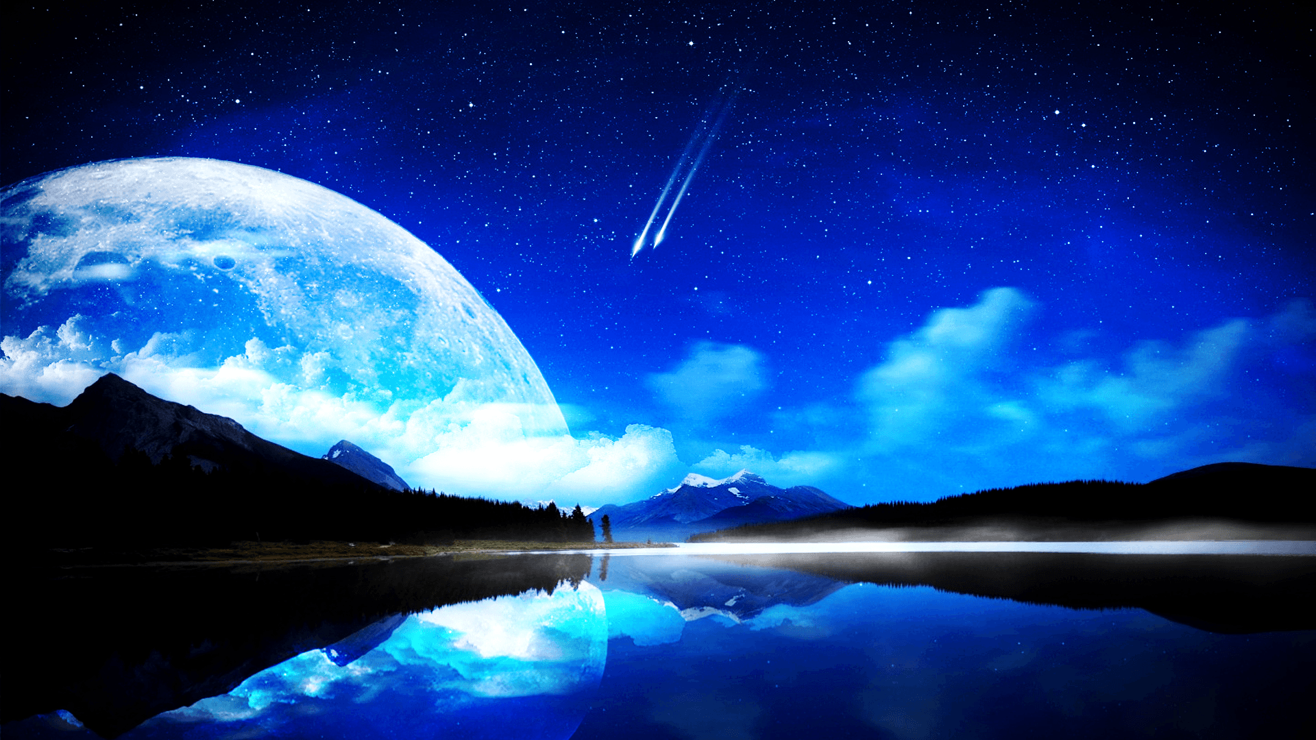 The blue moon HD Wallpaper