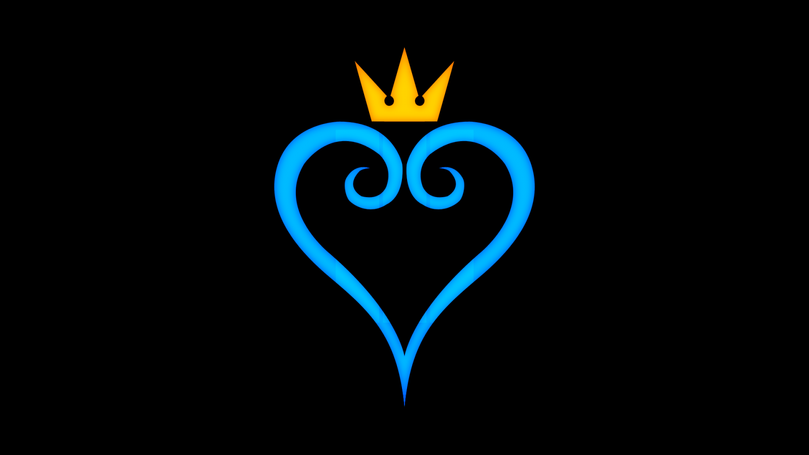 Kingdom Hearts Heart Black Logo Crown Disney HD Wallpaper