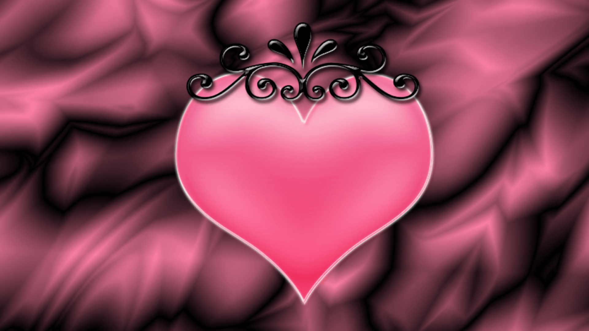 Pink Crowned Heart HD Wallpaper