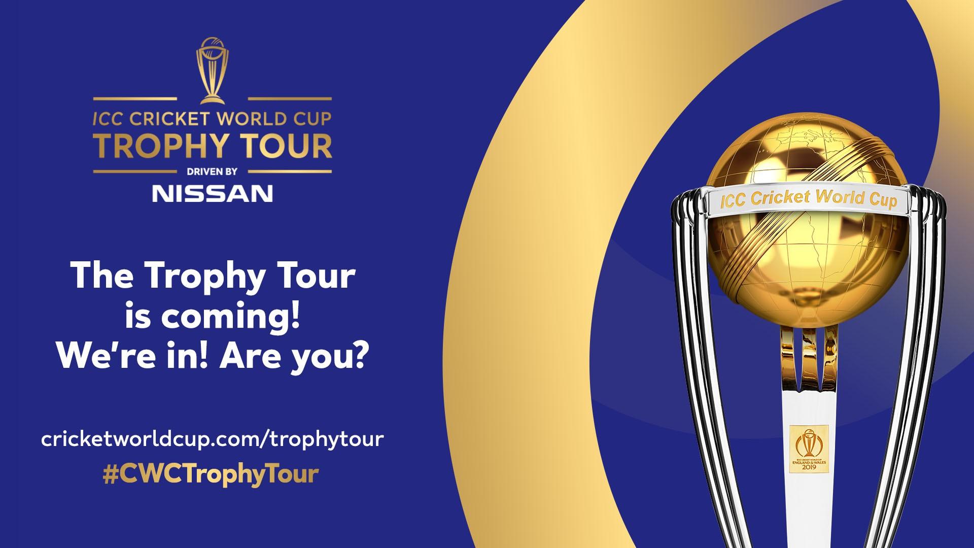 ICC CRICKET WORLD CUP TROPHY TOUR TO VISIT LEEDS, AS PART OF 100 DAY
