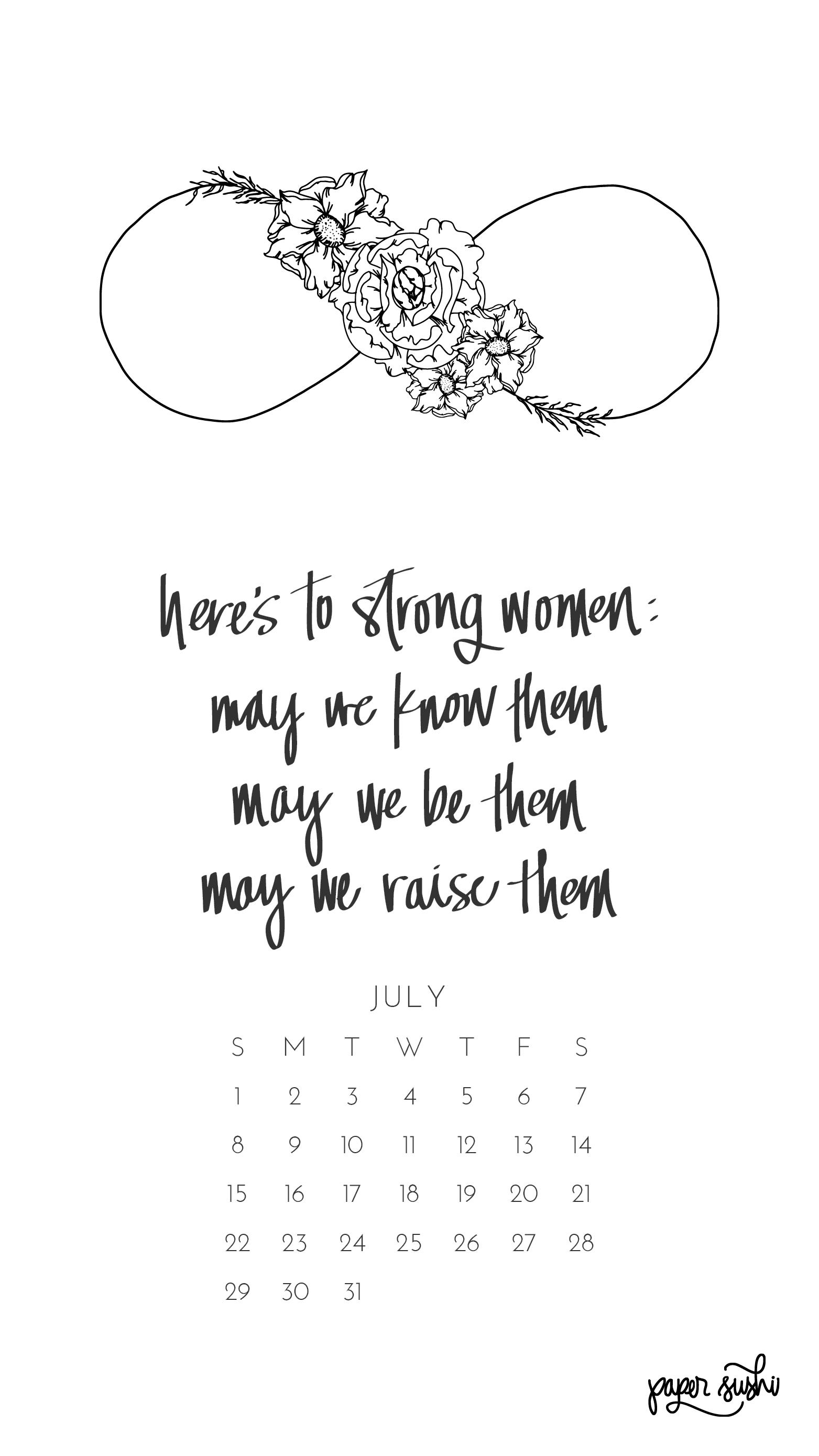 July 2018 iPhone Wallpaper