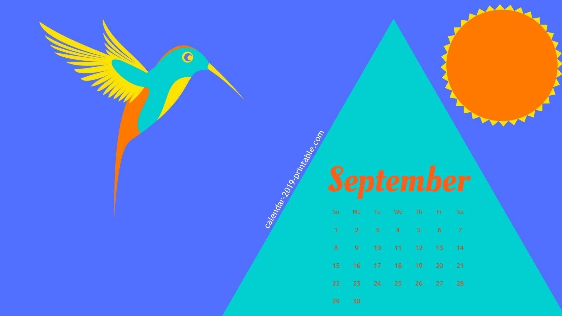 September 2019 Desktop Calendar Wallpapers