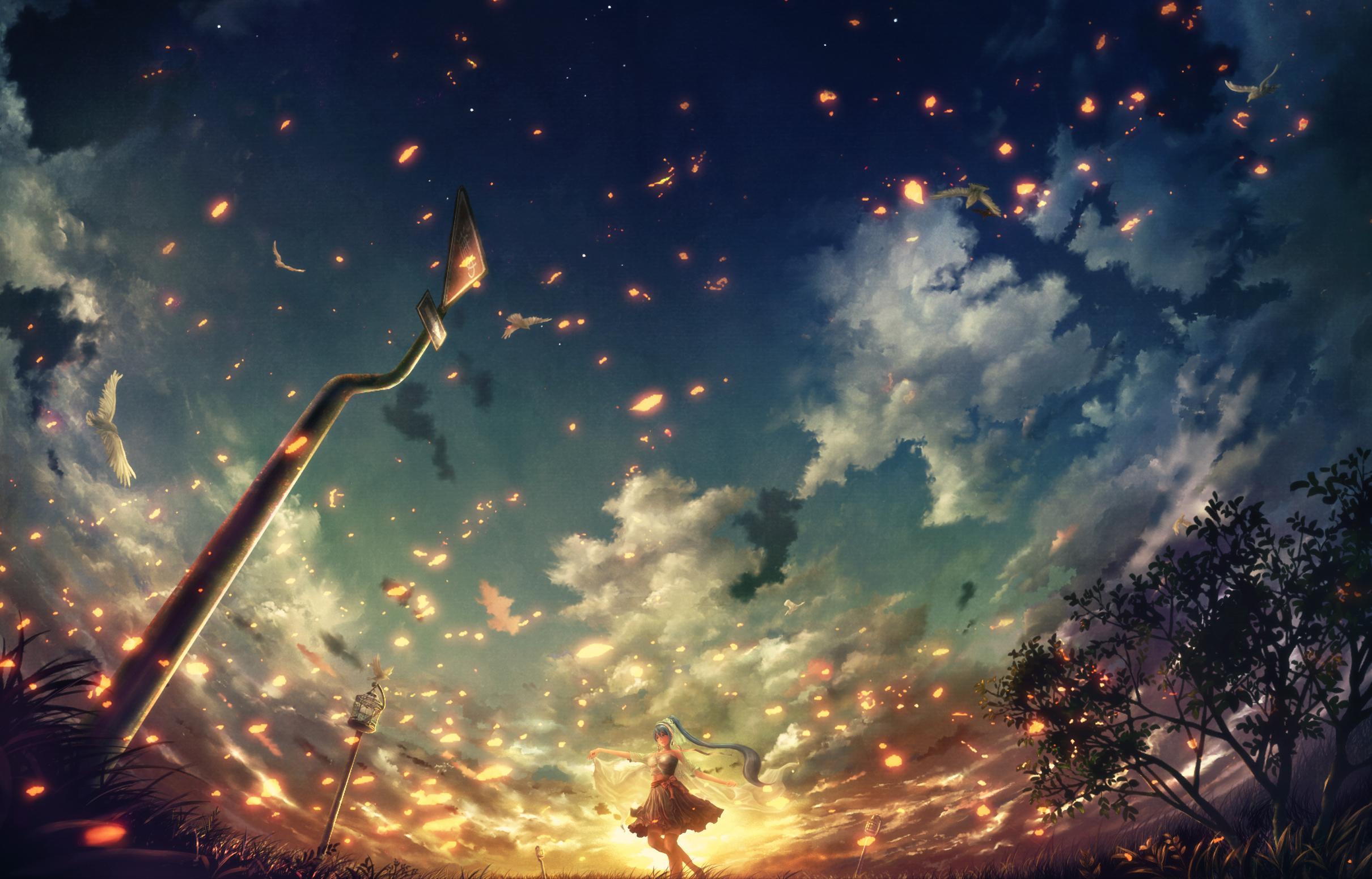 Anime Sky HD Wallpaper and Background