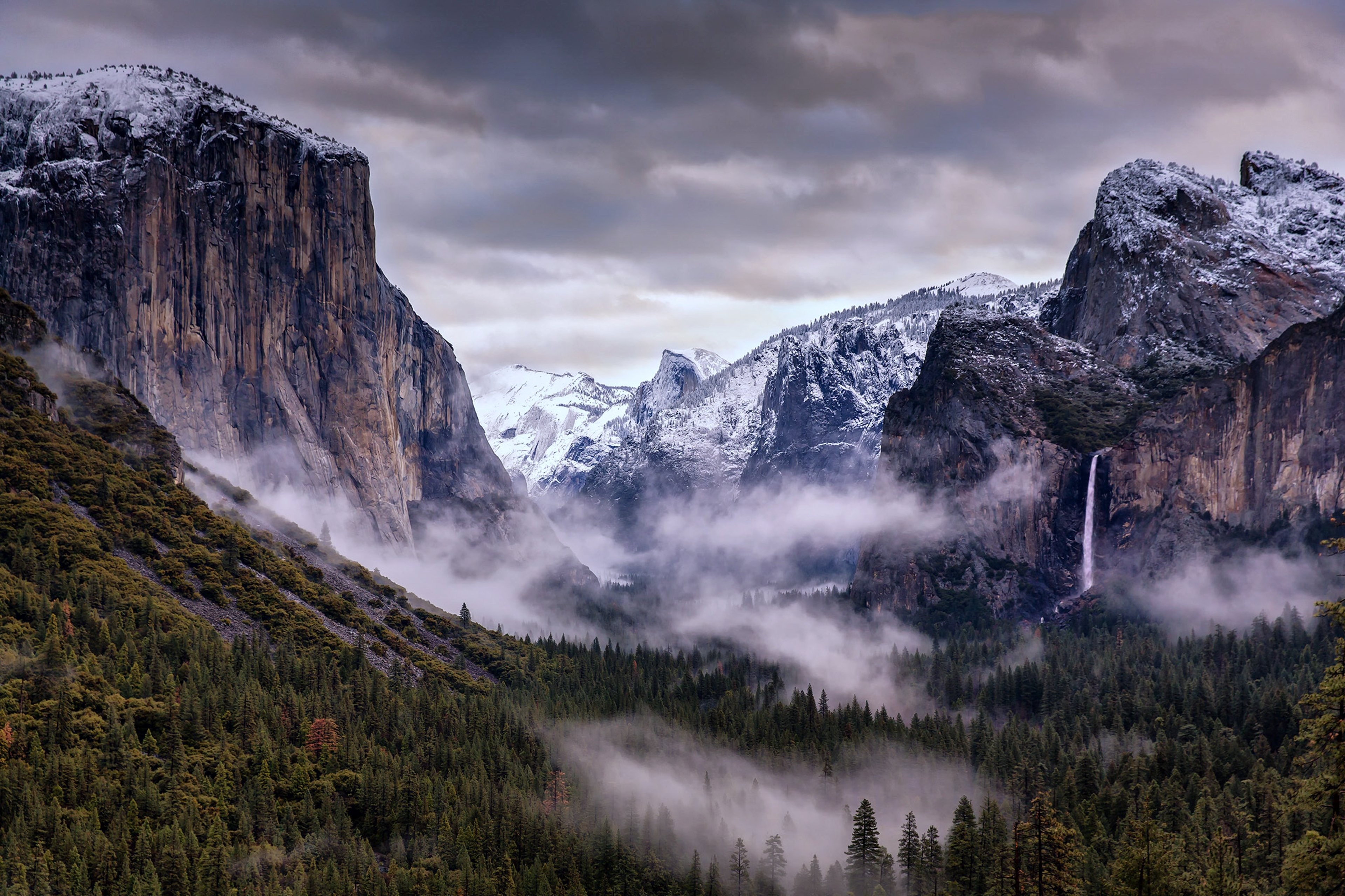 Picture, Download, Landscapes, Sky Winter, Mountains, Fog, Yosemite