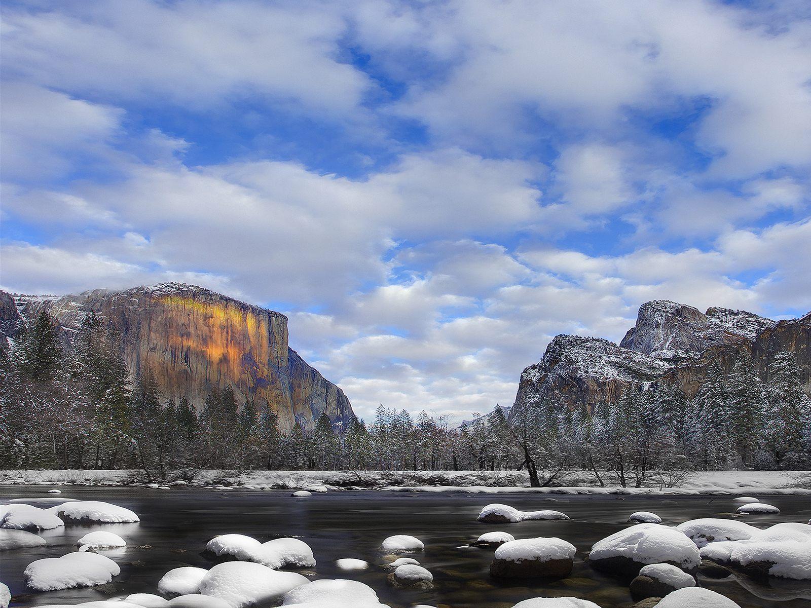 Landscapes Valley View In Winter Yosemite National Park California