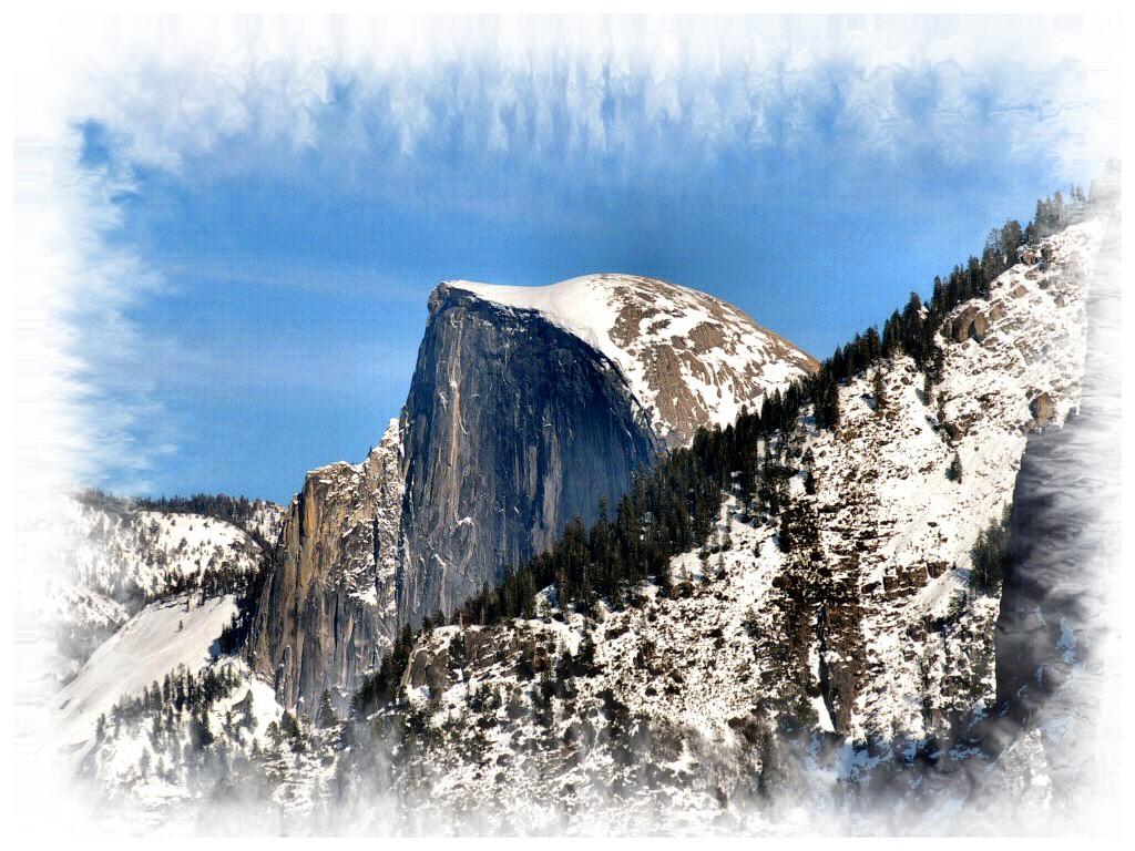 Dome Tag wallpaper: Half Dome Yosemite National Park Forest Snow