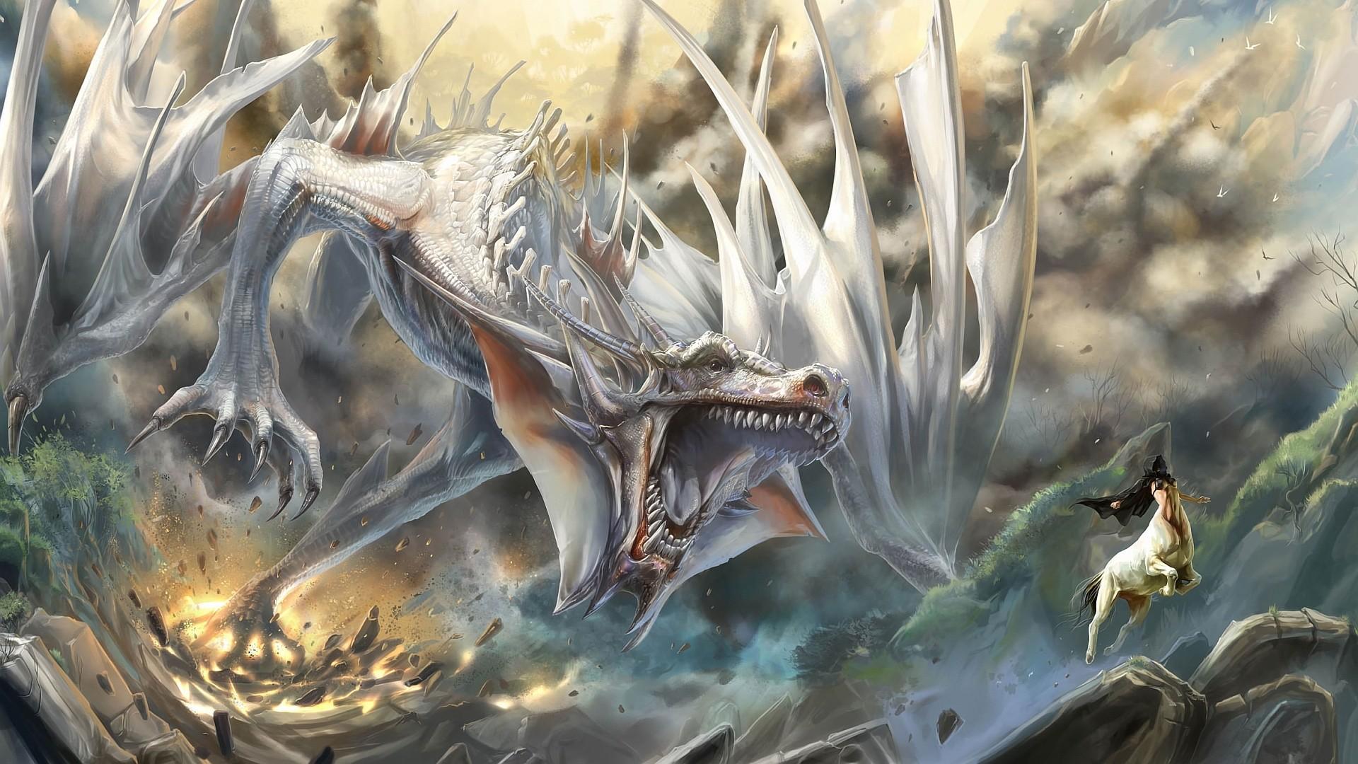 White Dragon Wallpaper