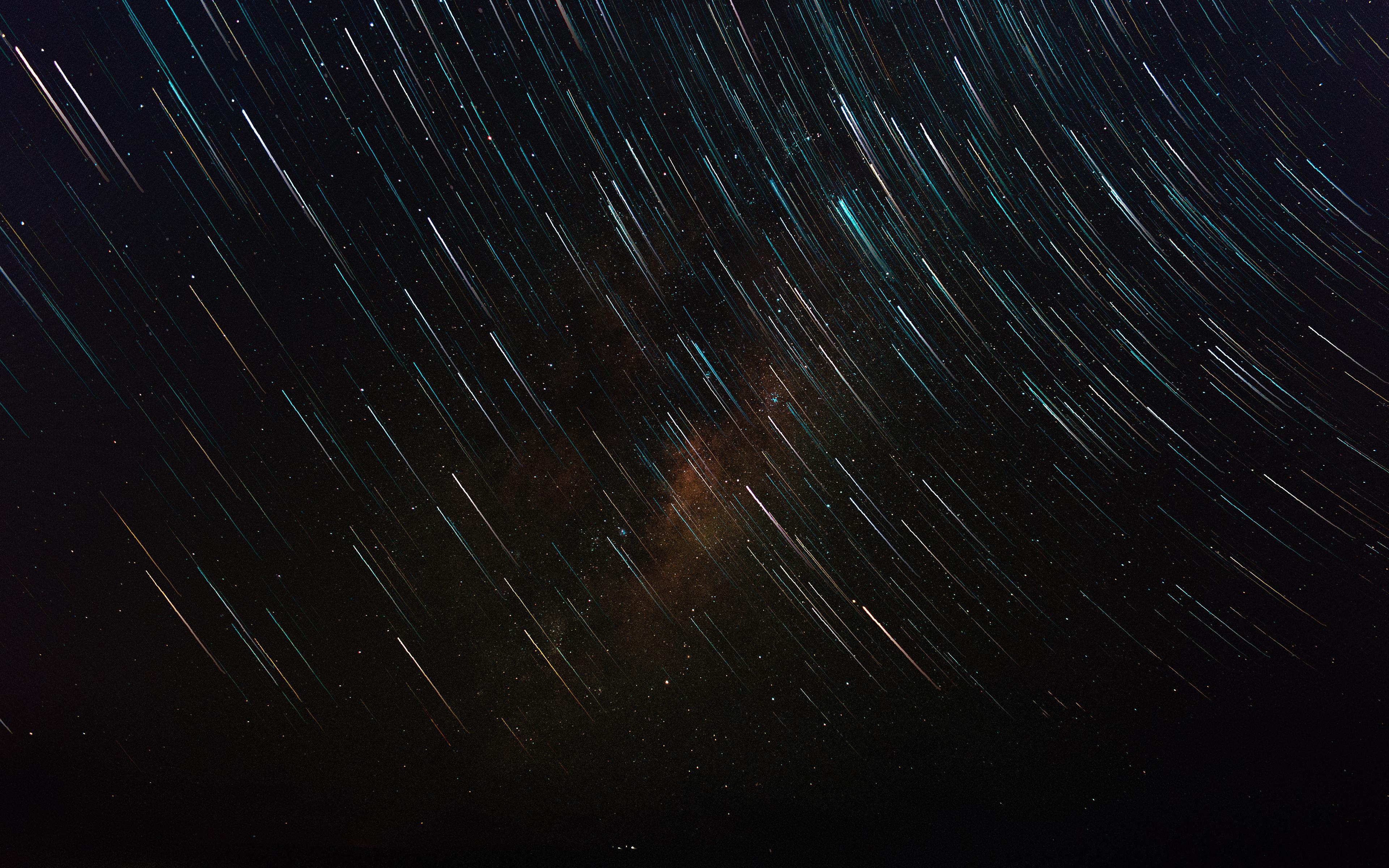 Star trail 5K Wallpaper