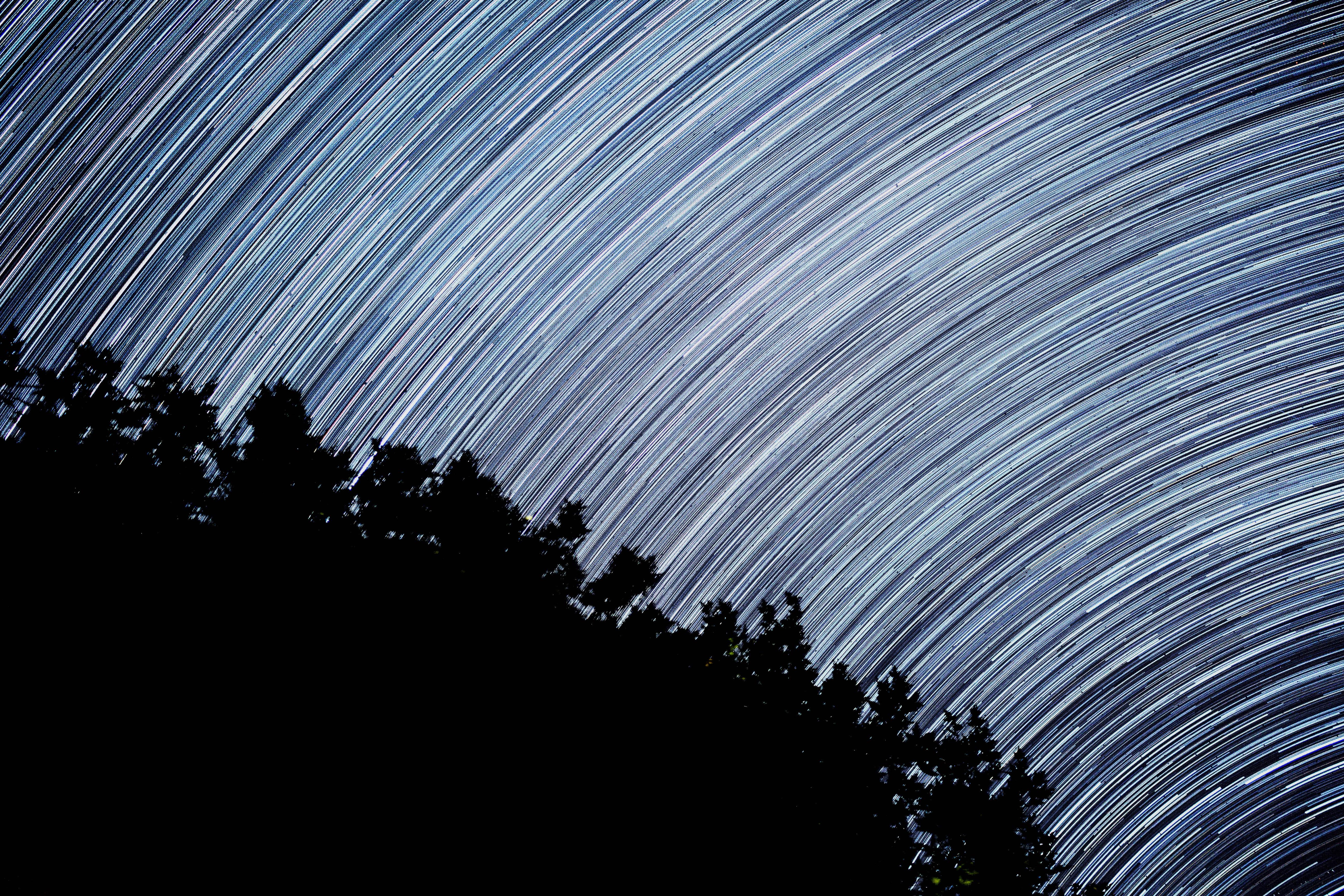 5184x3456 #tripod, #silhouette, #star trail, #sky, #earth