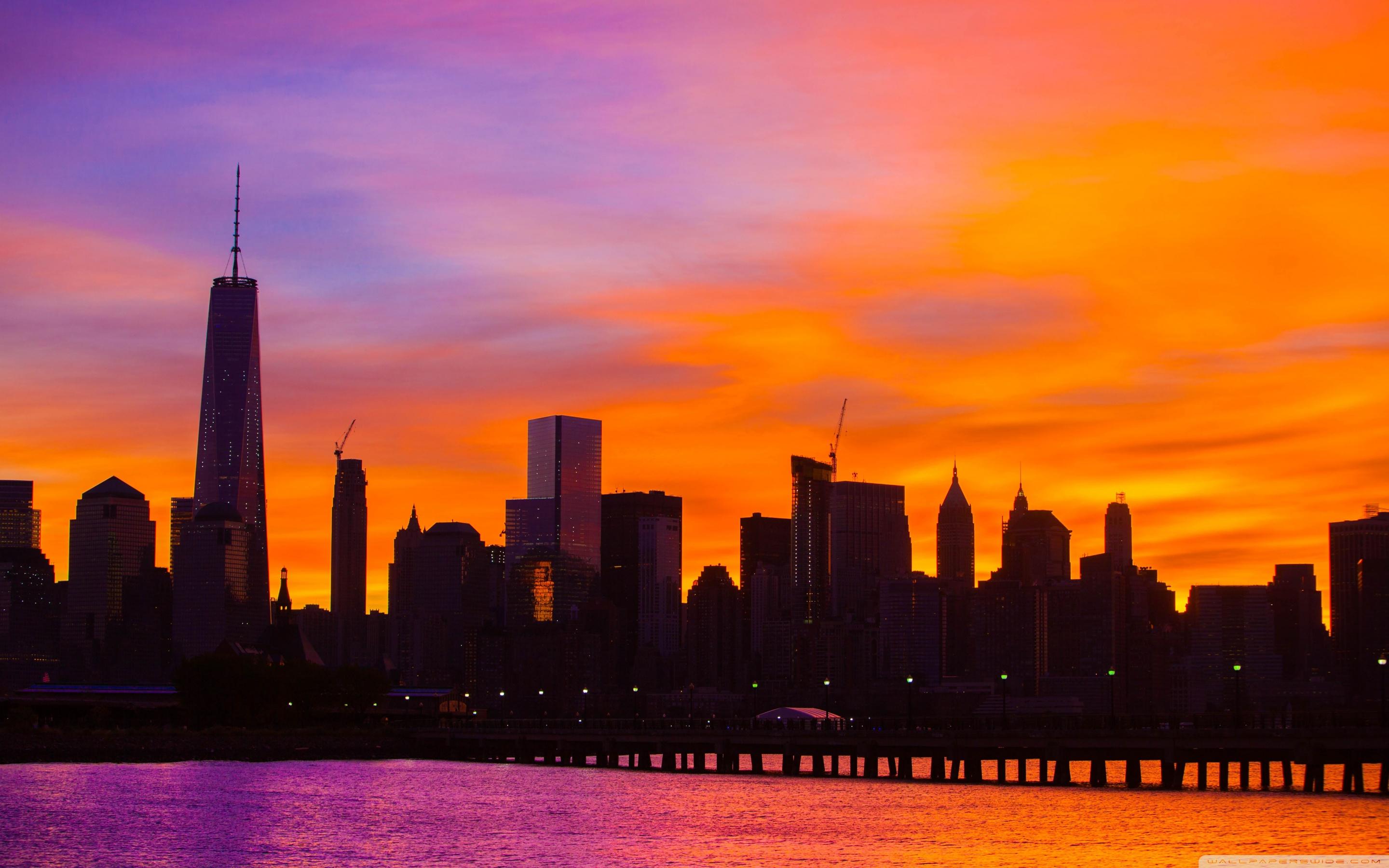 New York City Skyline Wallpaper Sunrise