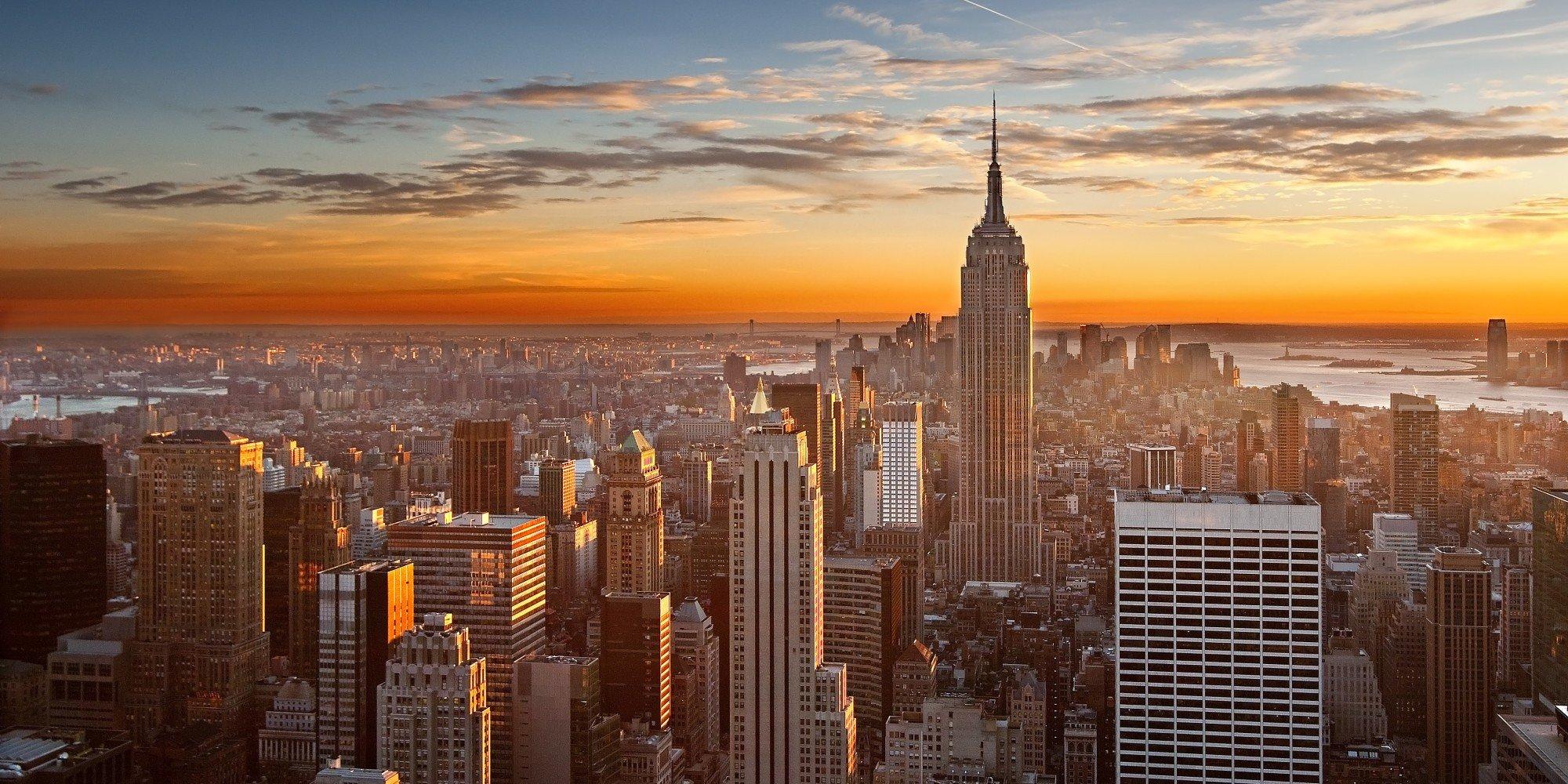 New York City, Empire State, Sunrise Wallpaper HD / Desktop
