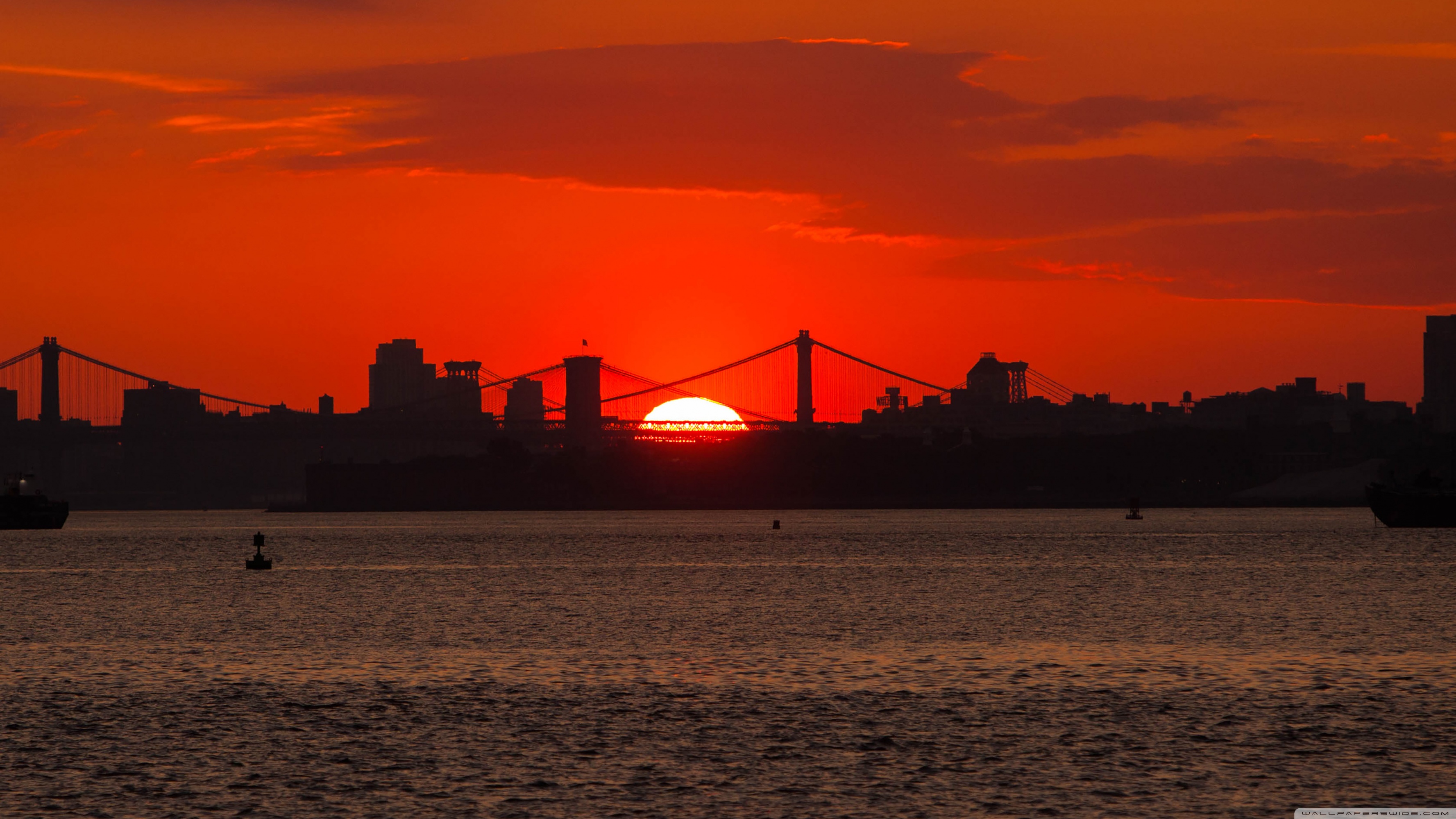 New York City Skyline Sunrise ❤ 4K HD Desktop Wallpaper for 4K