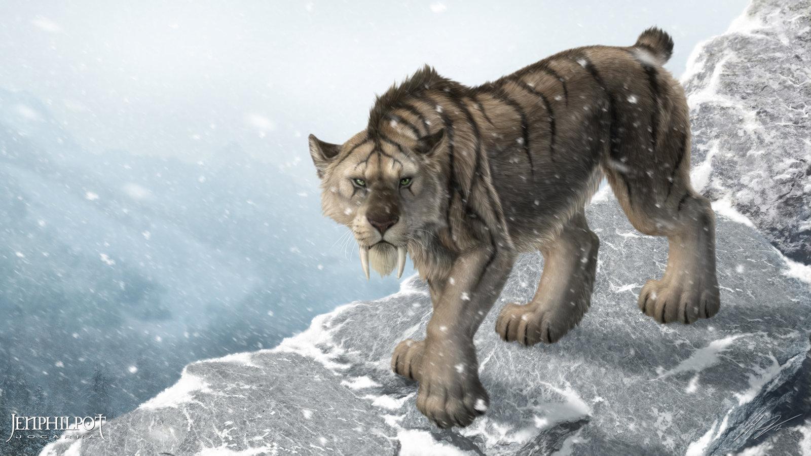Saber Tooth Tiger Wallpaper Group , Download for free