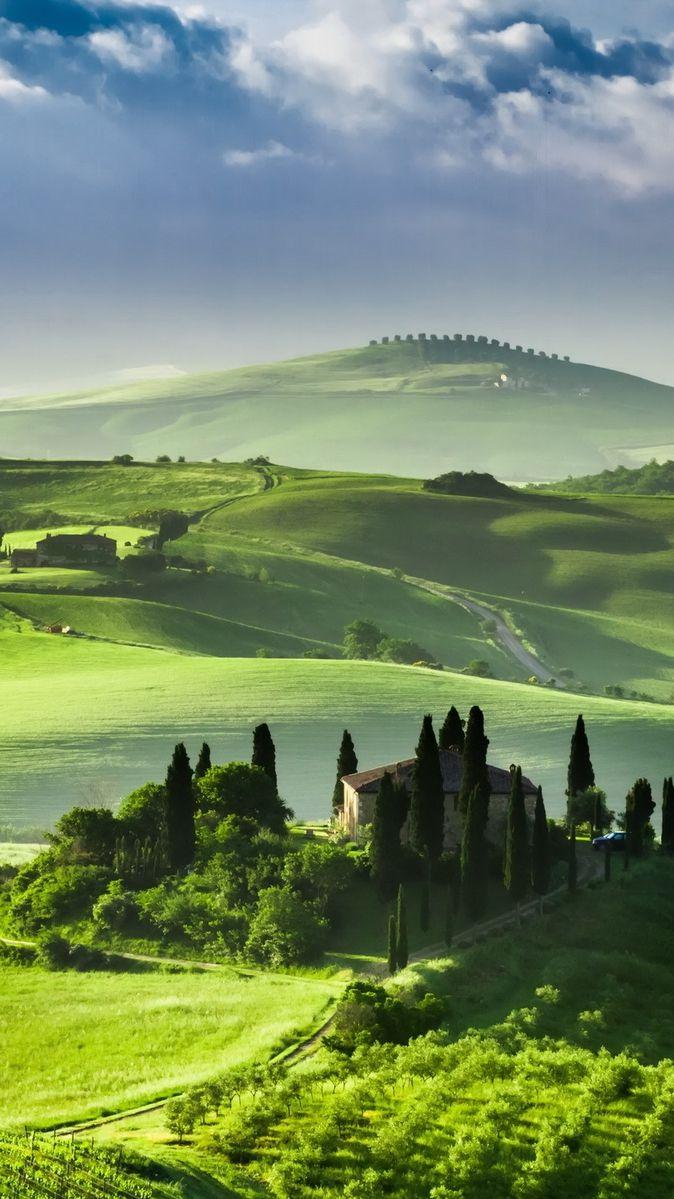 Tuscany Dreams Italy iPhone Wallpaper. Landscape wallpaper, Beautiful landscapes, Most beautiful places