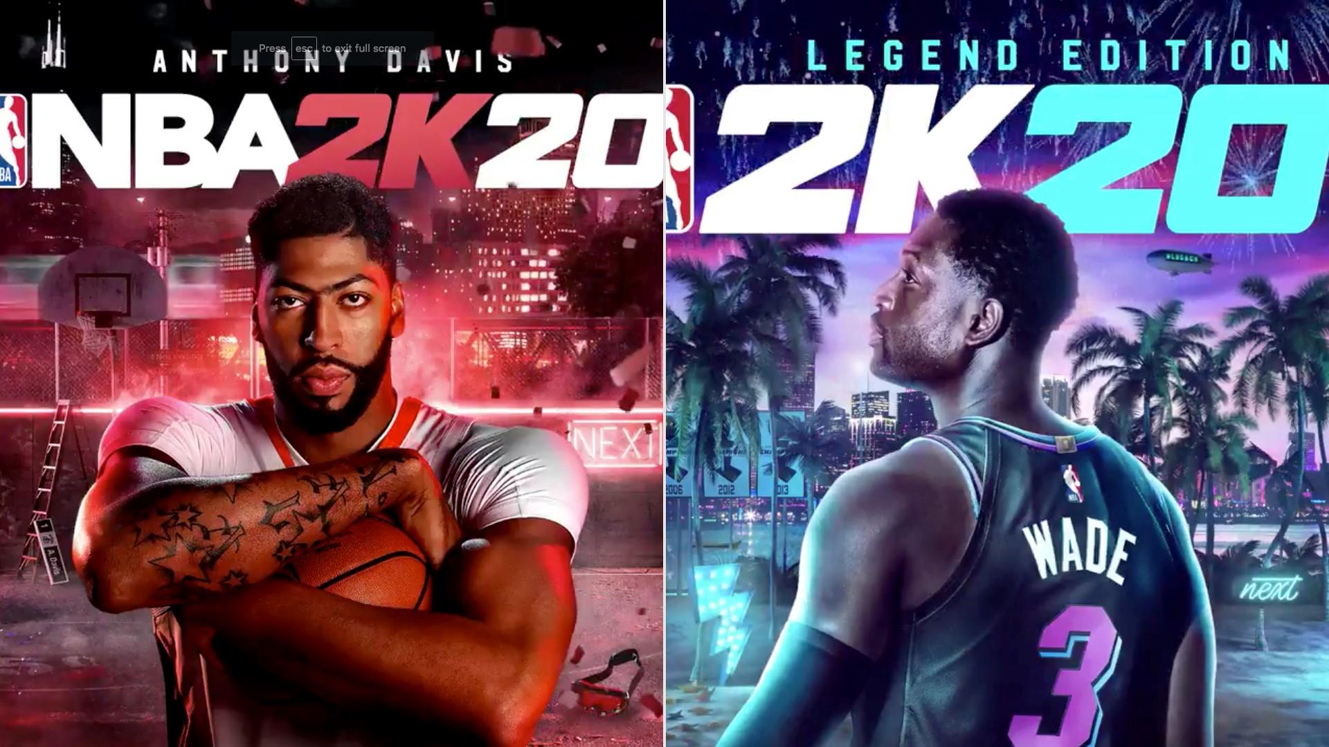 Anthony Davis, Dwyane Wade tabbed as cover athletes for 'NBA2K20