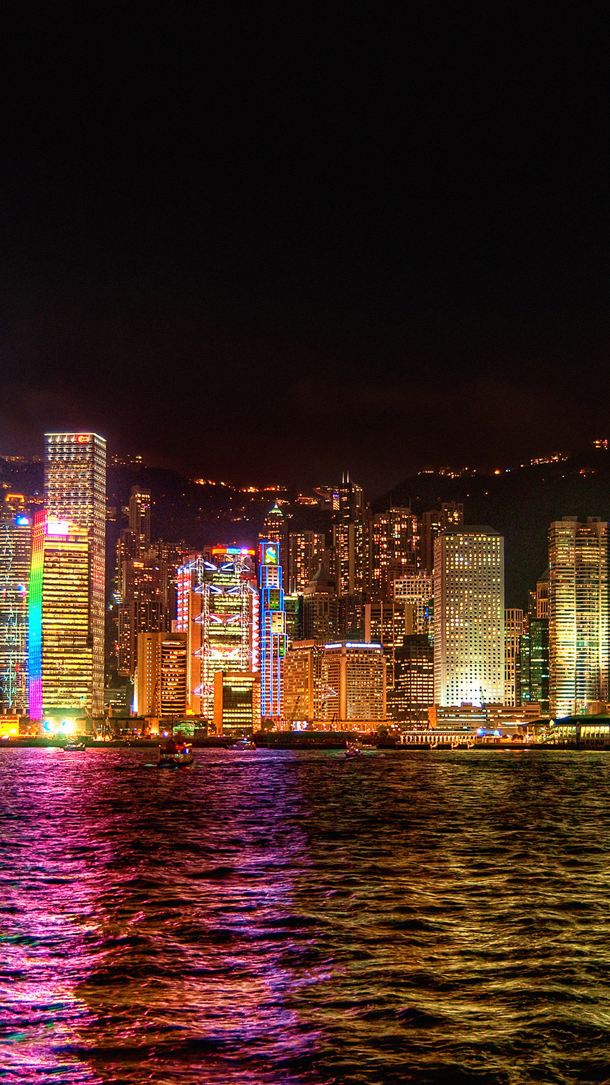 Hongkong Night Symposium Of Light Android wallpaper HD
