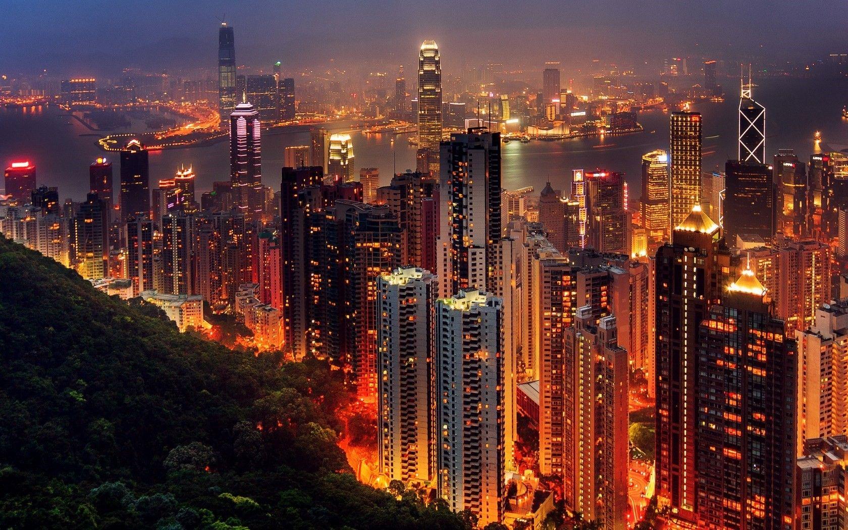 City Hong Kong HD Wallpaper. Architecture HD Wallpaper. Hong kong