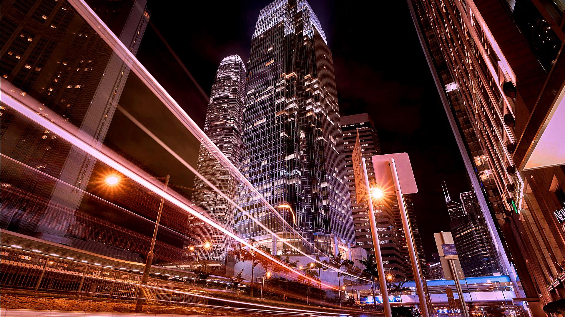 Hong Kong Night Cityscape HD Wallpaper Ultra HD