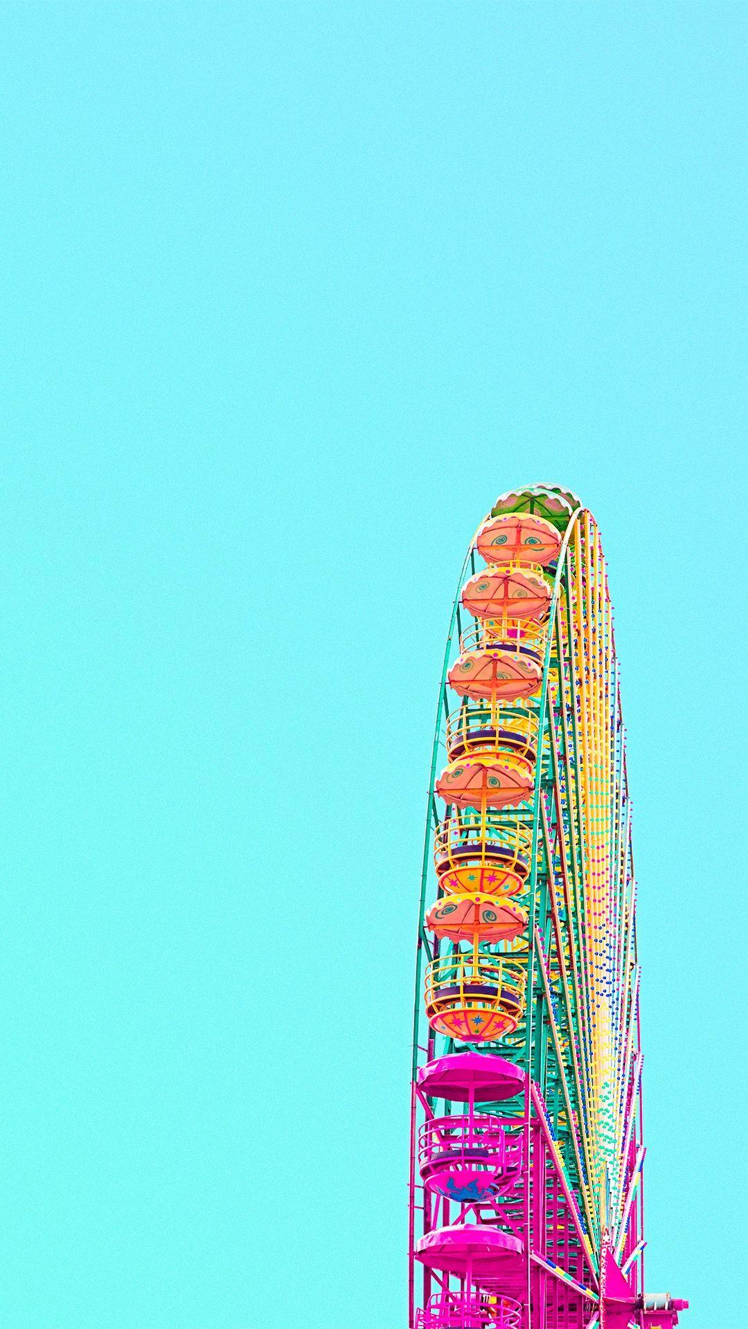 London Eye Colorful Ferris Wheel #iPhone #wallpaper. iPhone 6 8