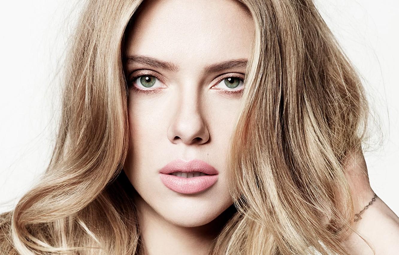 Wallpaper look, face, portrait, makeup, actress, Scarlett Johansson