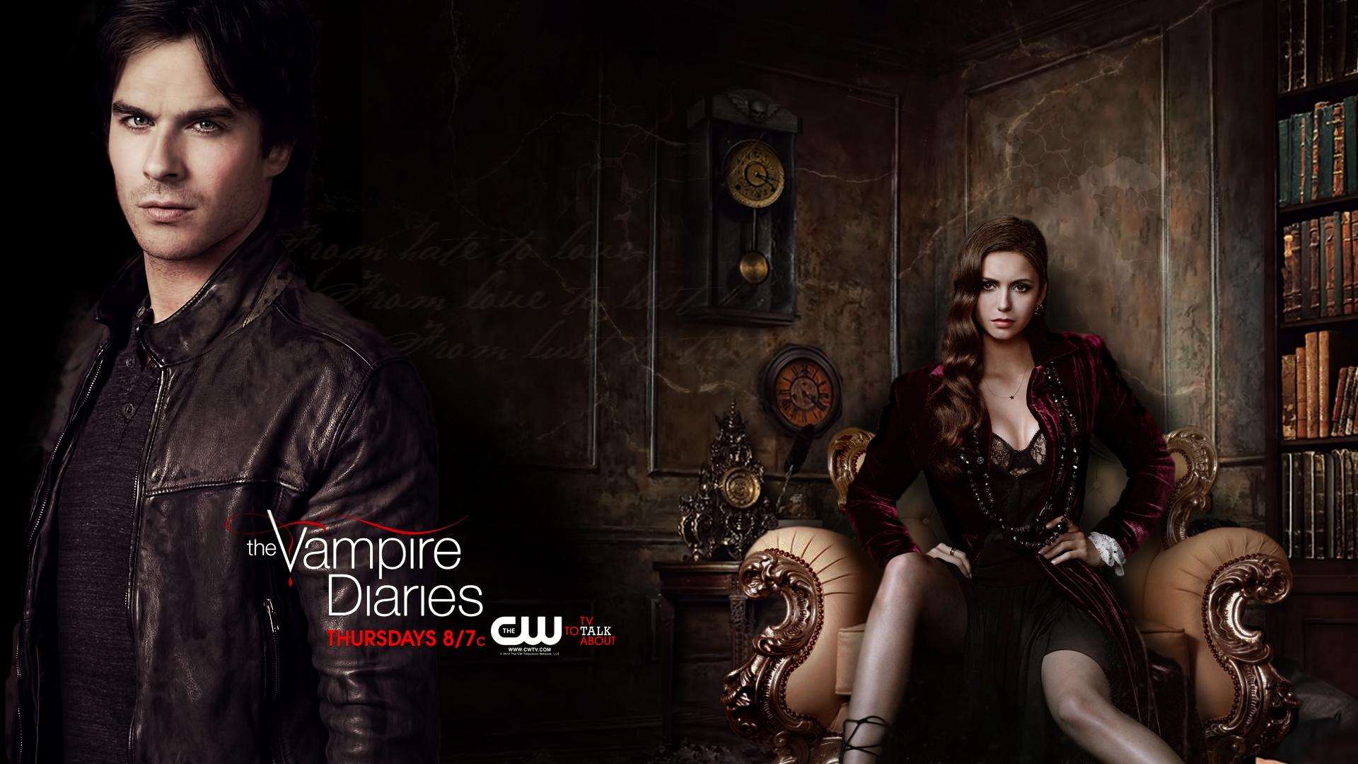 The Vampire Diaries Elena Damon 1920×1080 Definition