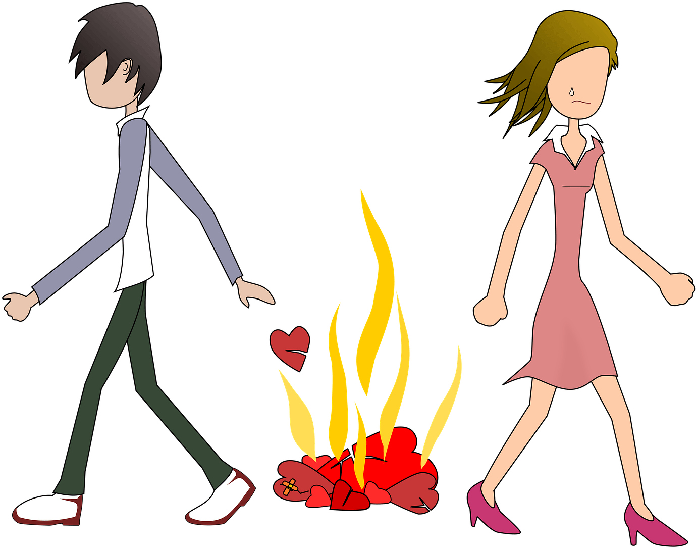 HD Cute Sad Couple HD Wallpaper Cartoon For Free Download