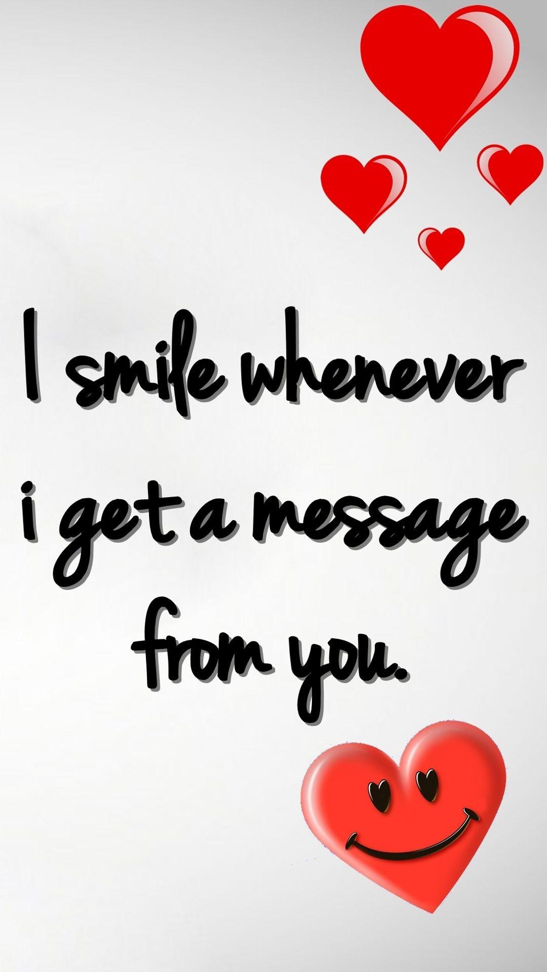 Smile Love Message Android wallpaper HD wallpaper