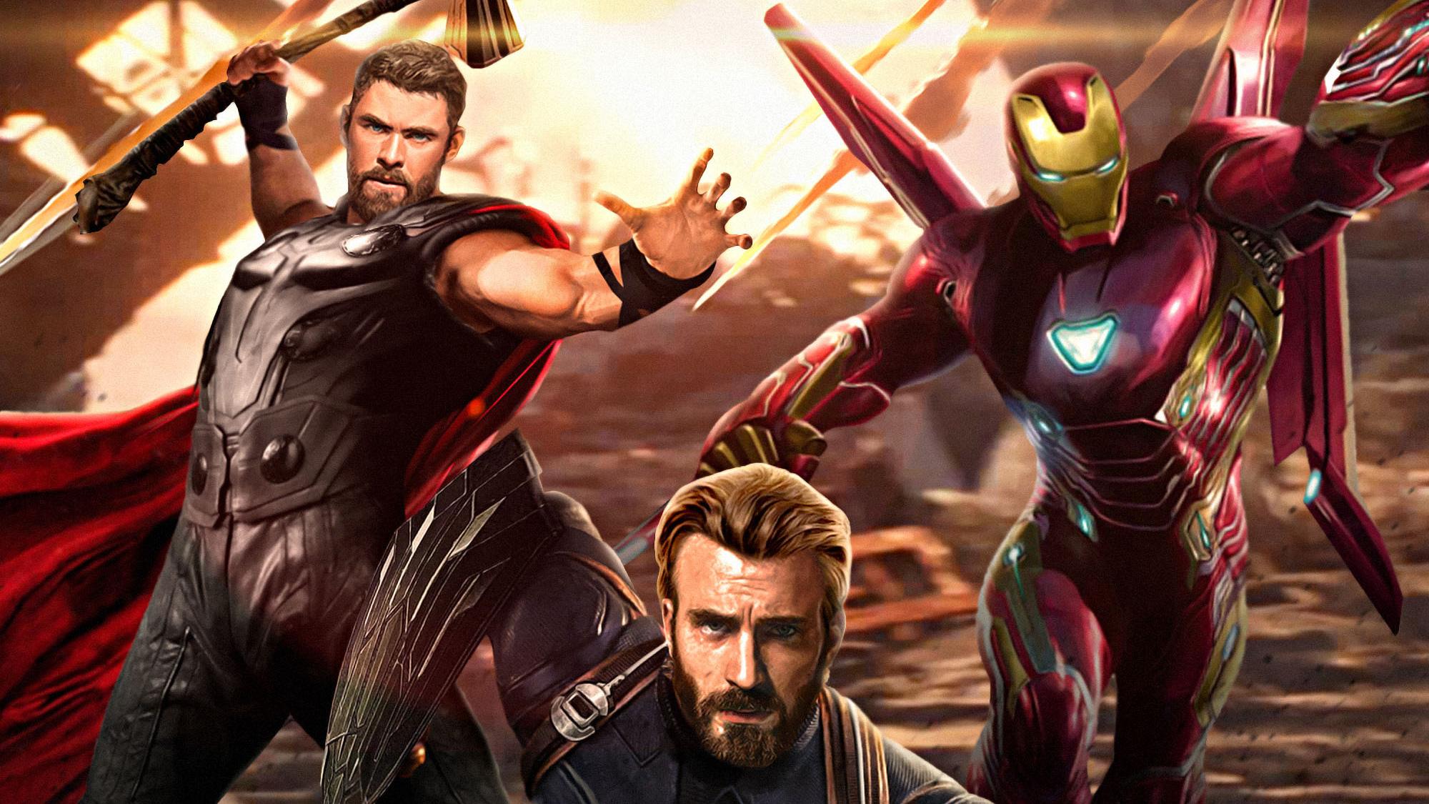 Avengers Infinity War Captain America Ironman Thor 1366x768
