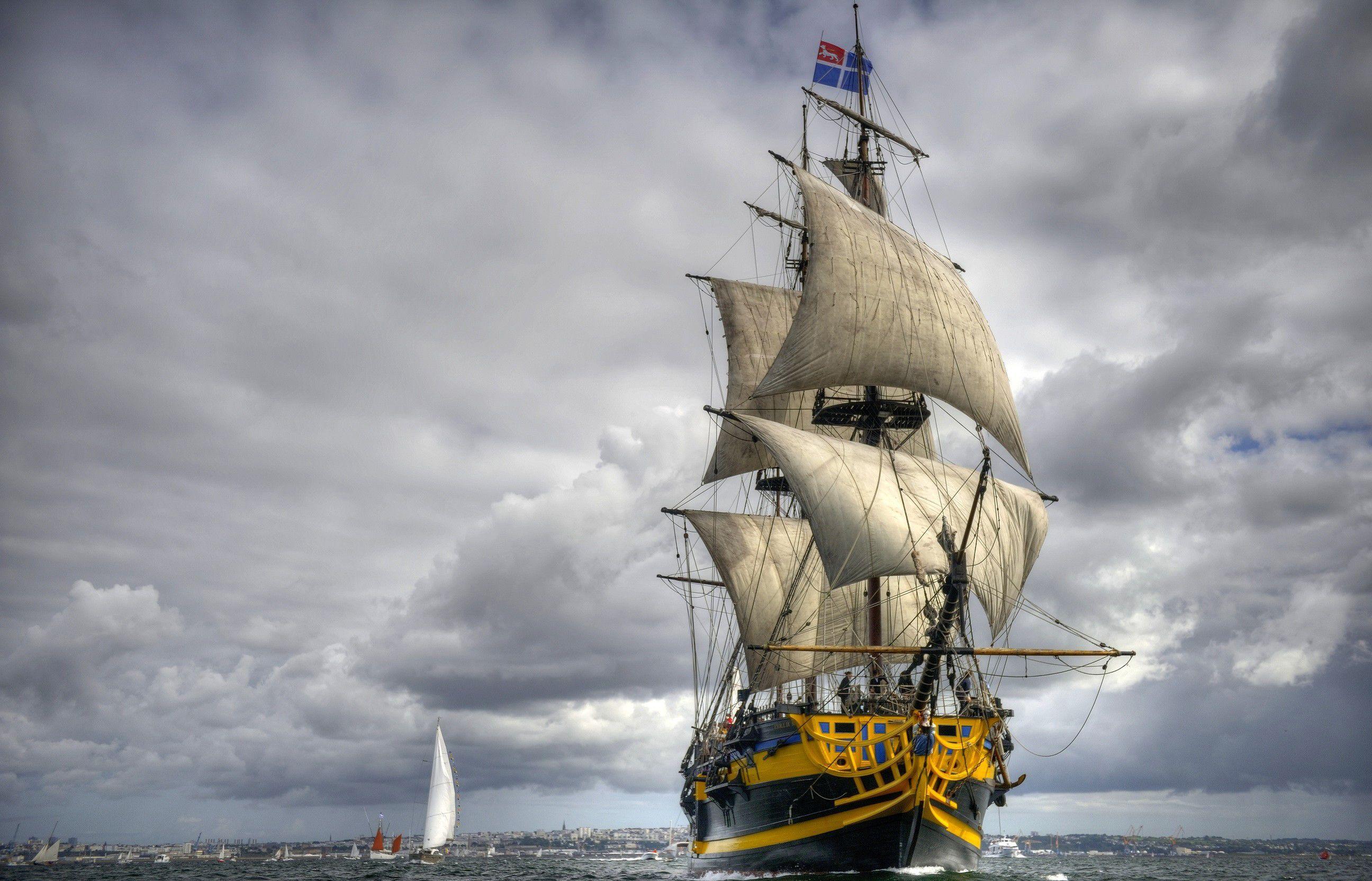Sailing Ship Wallpaper Background Image. View, download