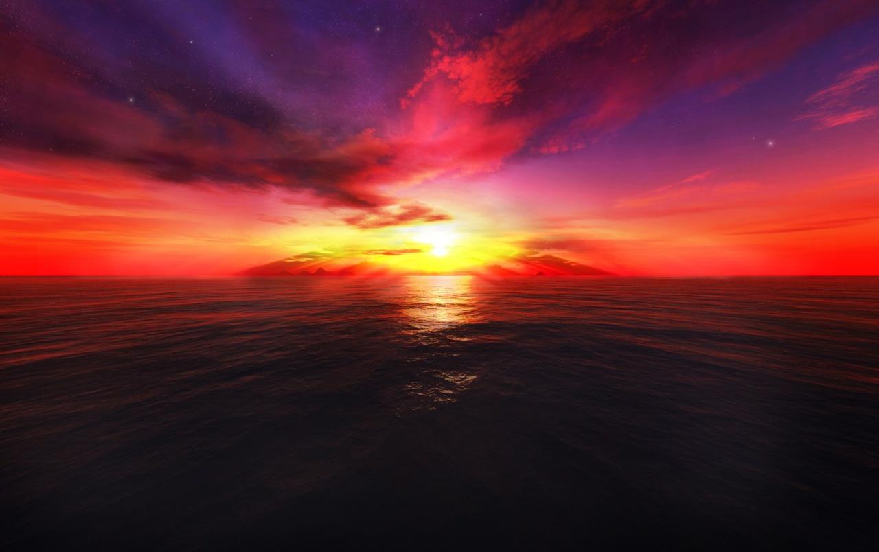 3D Sunset wallpaperD Sunset