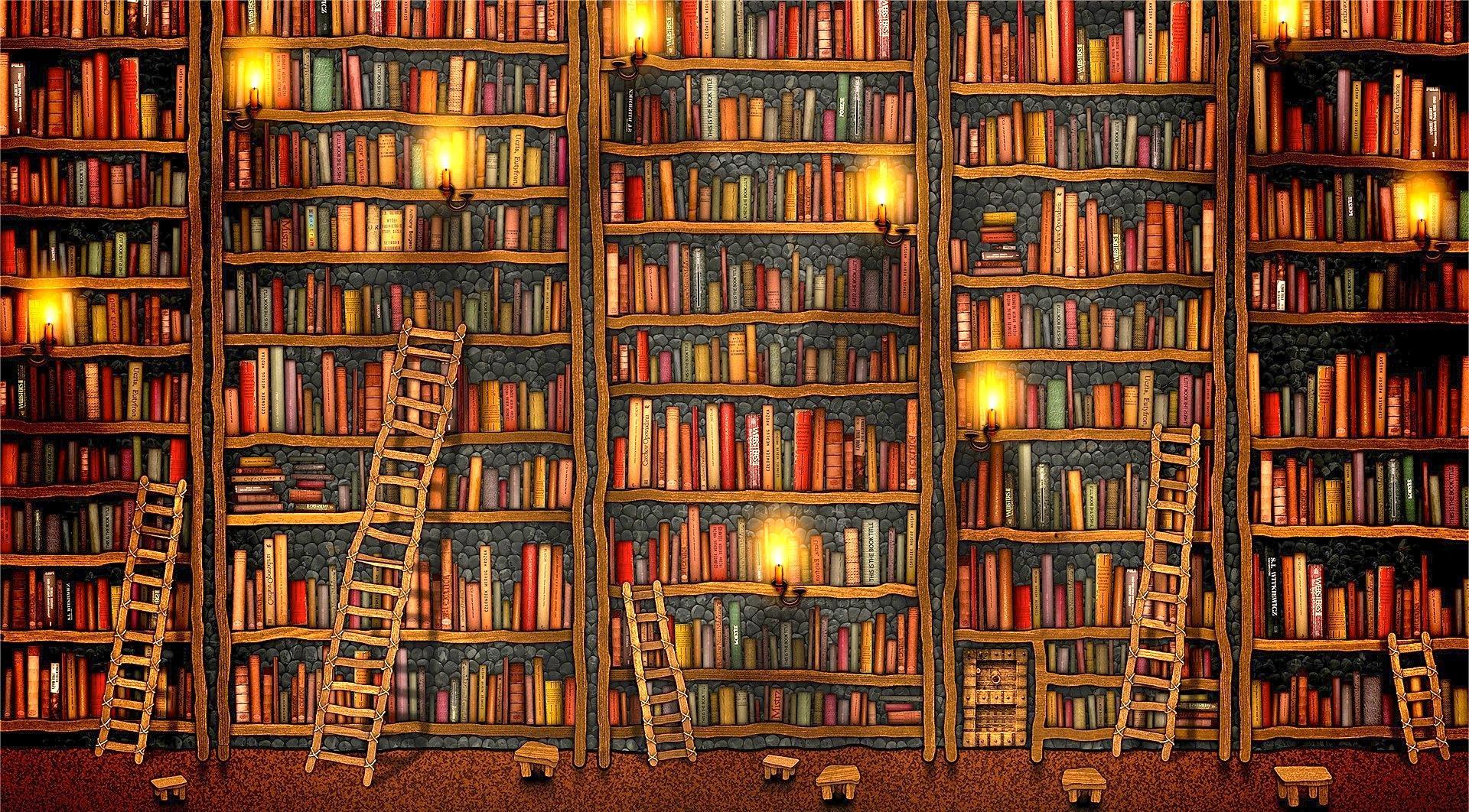 library background wallpaper