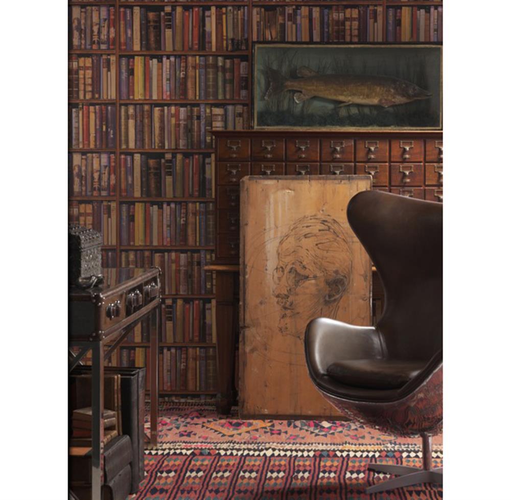 Wall Of Books Library Wallpaper Rolls. Kathy Kuo Home