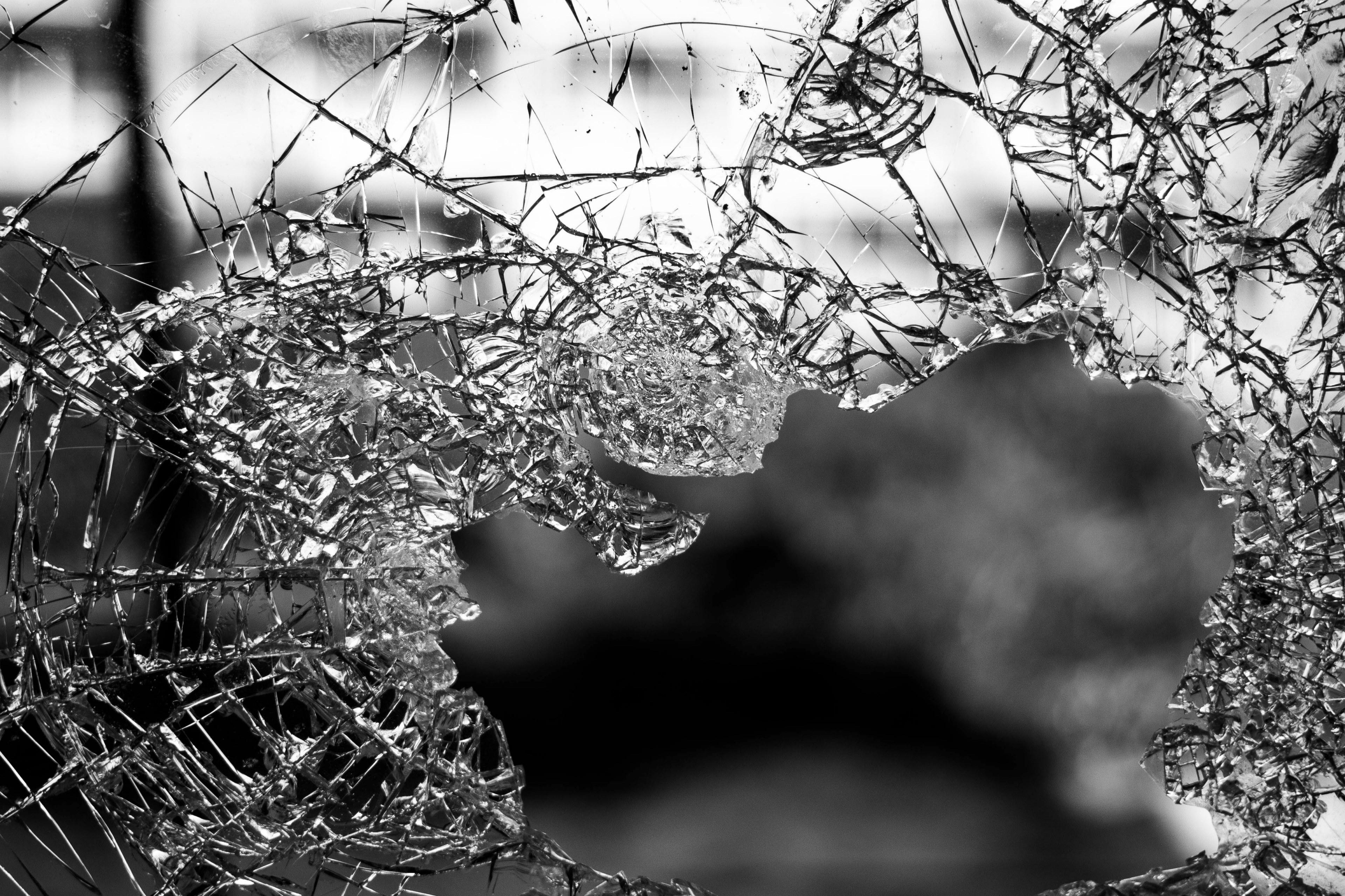 broken glass shatter and smashed HD 4k wallpaper and background