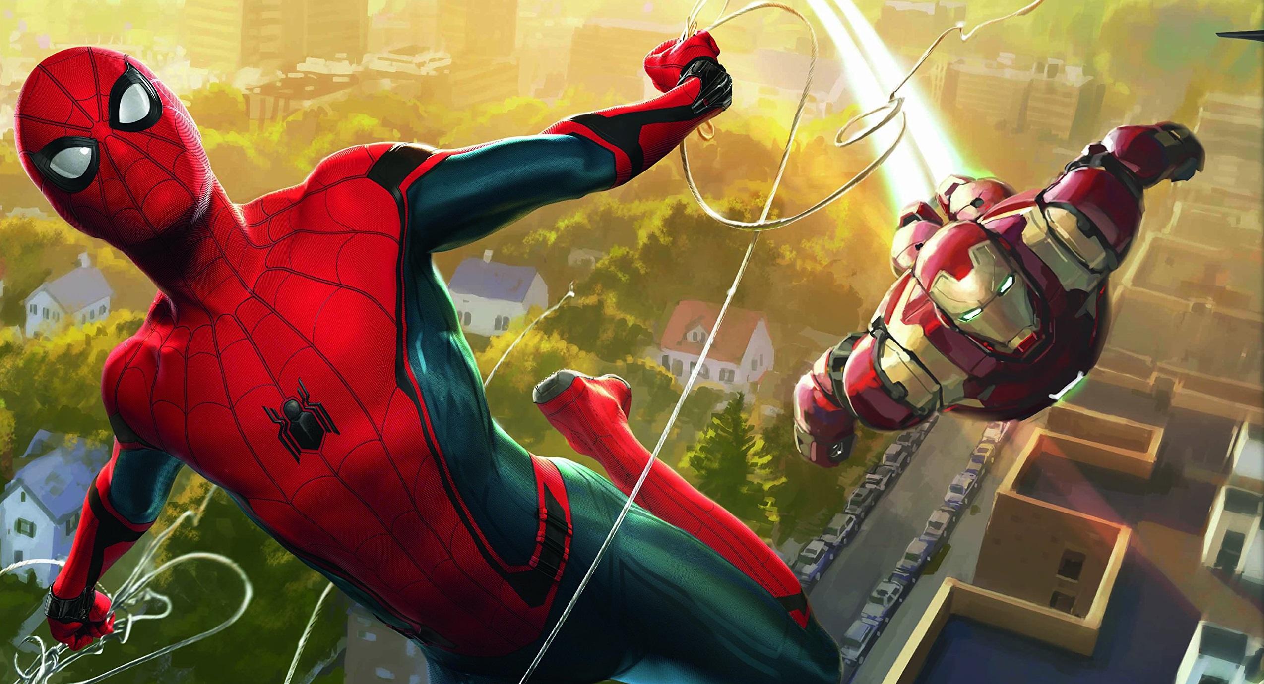 Spiderman And Iron Man Artwork, HD Movies, 4k Wallpaper, Image