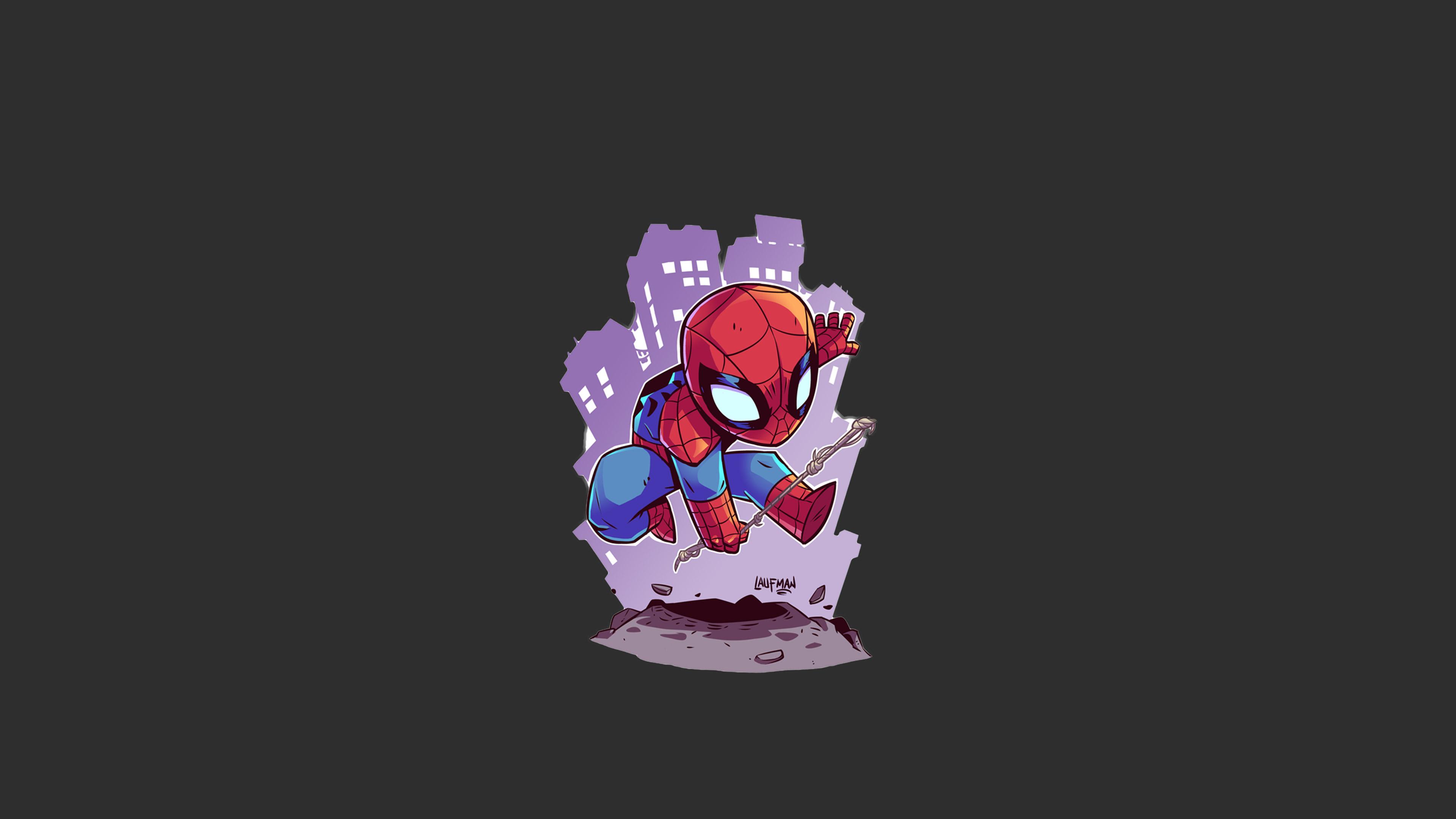 Spiderman Minimalism, HD Artist, 4k Wallpaper, Image, Background