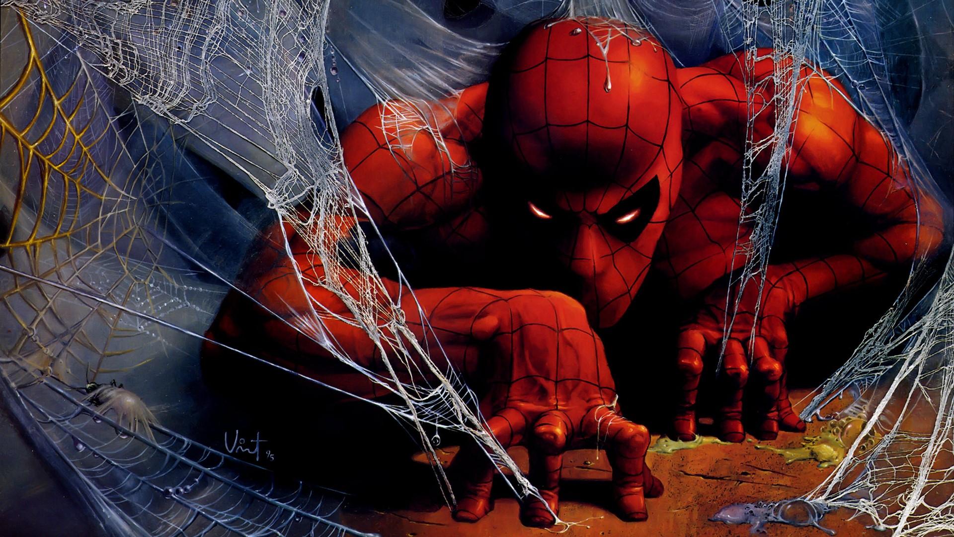 1920x1080 Spider man, Spiderman, Web, Art wallpaper
