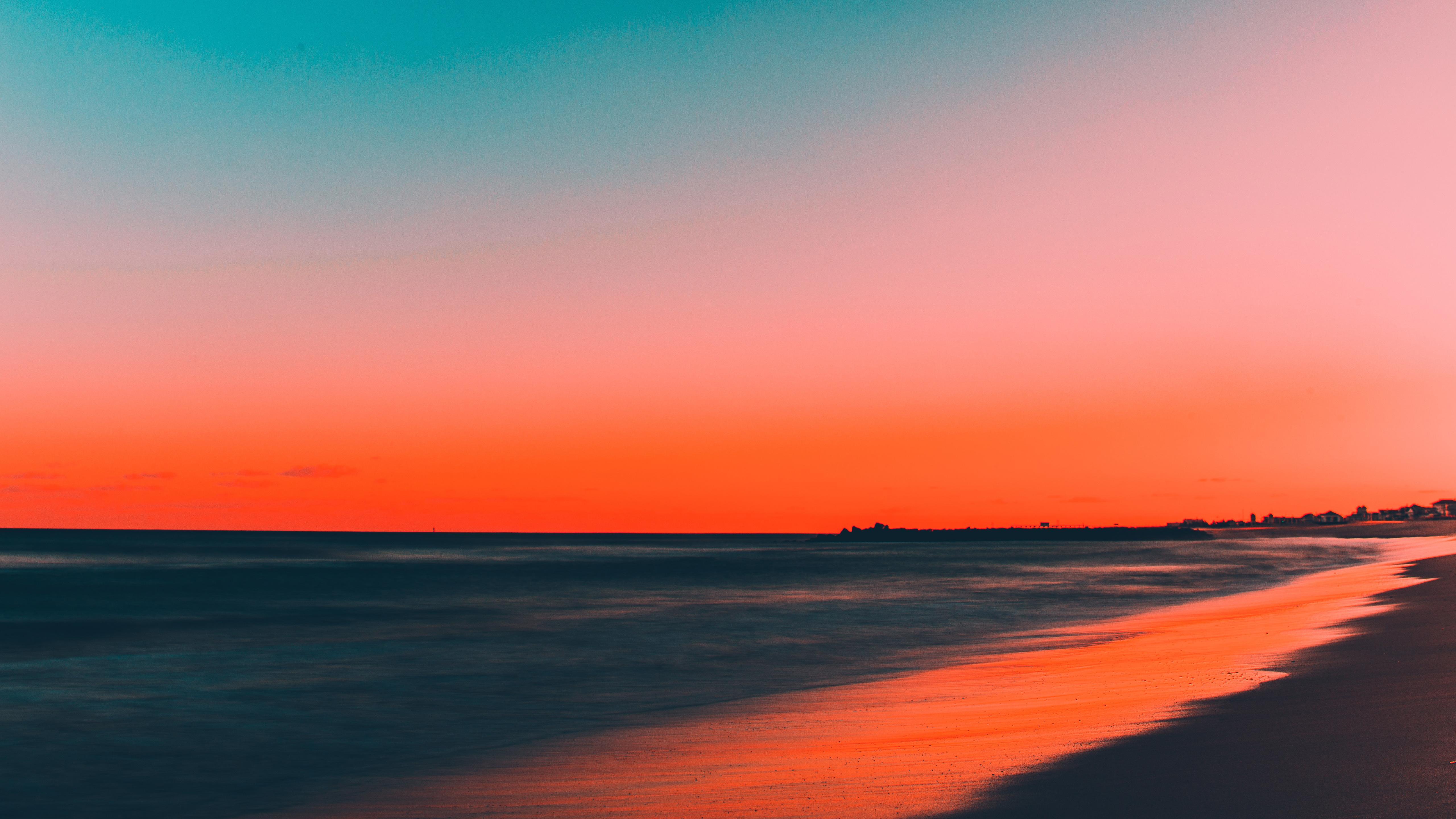 Beach Sunset 5k 5k HD 4k Wallpaper, Image, Background