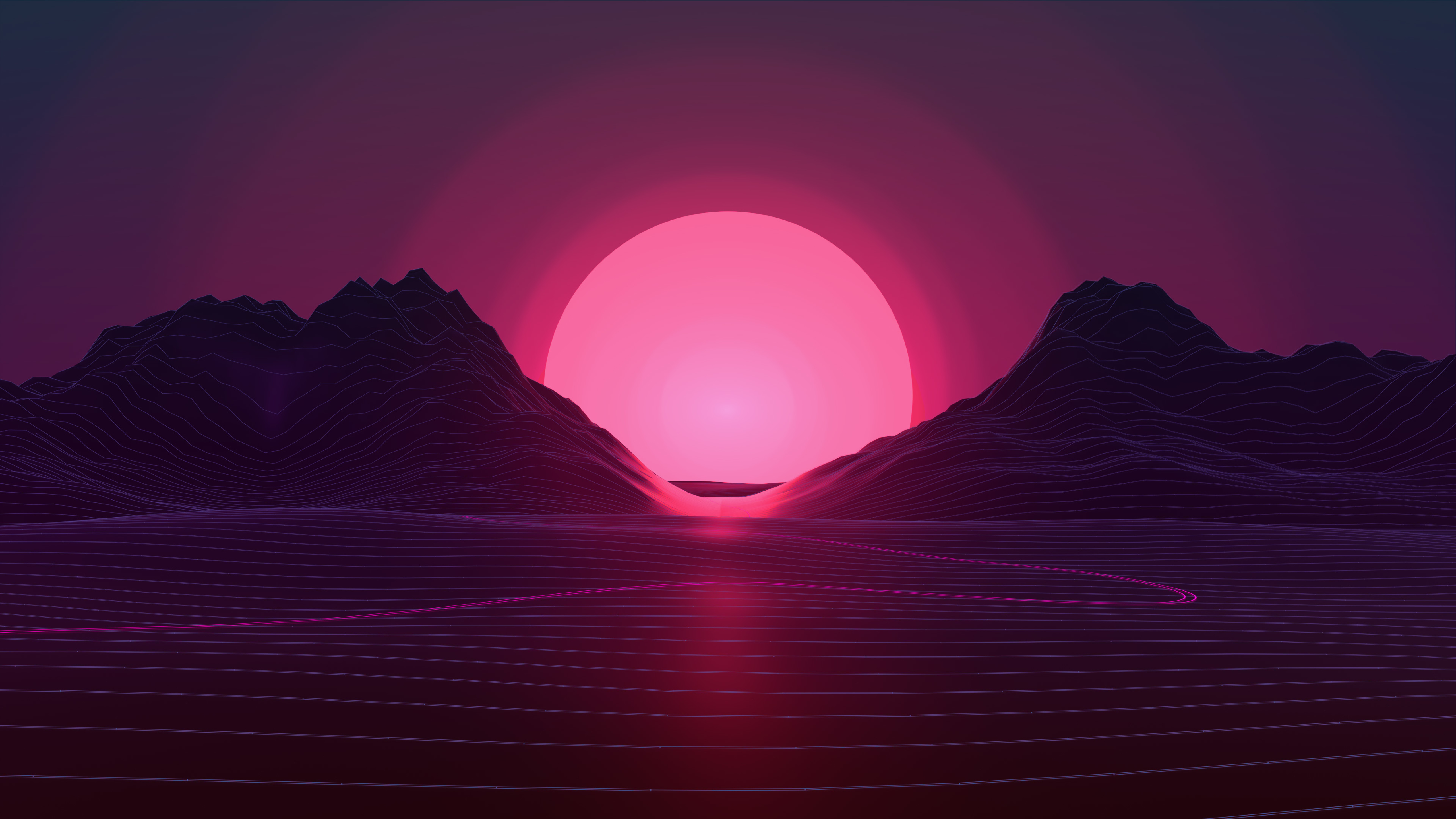 Neon Sunset 5K Wallpaper, HD Artist 4K Wallpaper, Image