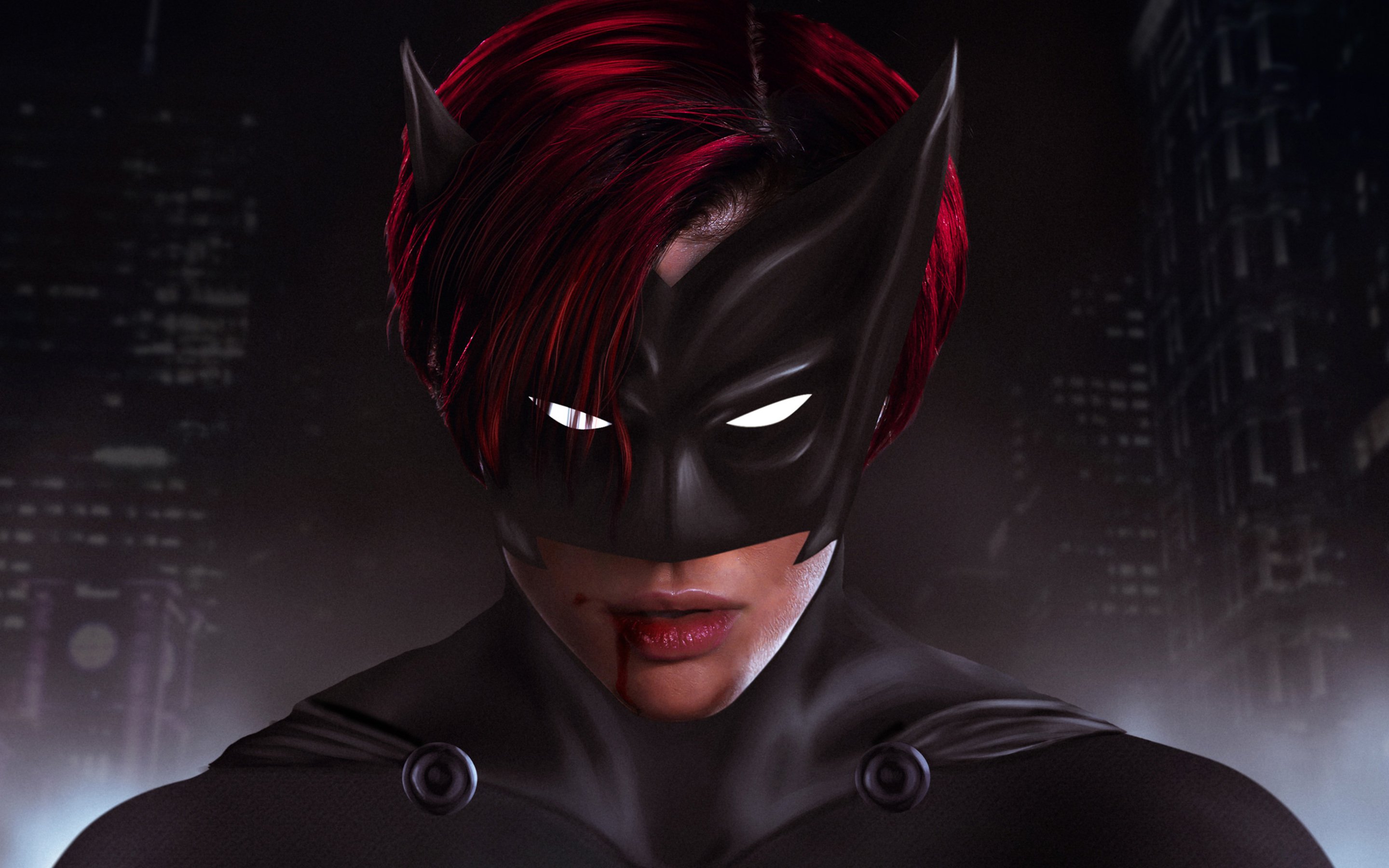 Download wallpaper Batwoman, creative, fan art, superheroes, DC