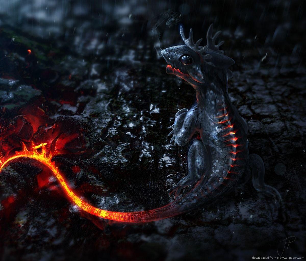 Download 3D Lava Dragon Baby Wallpaper For Samsung Galaxy Tab. All