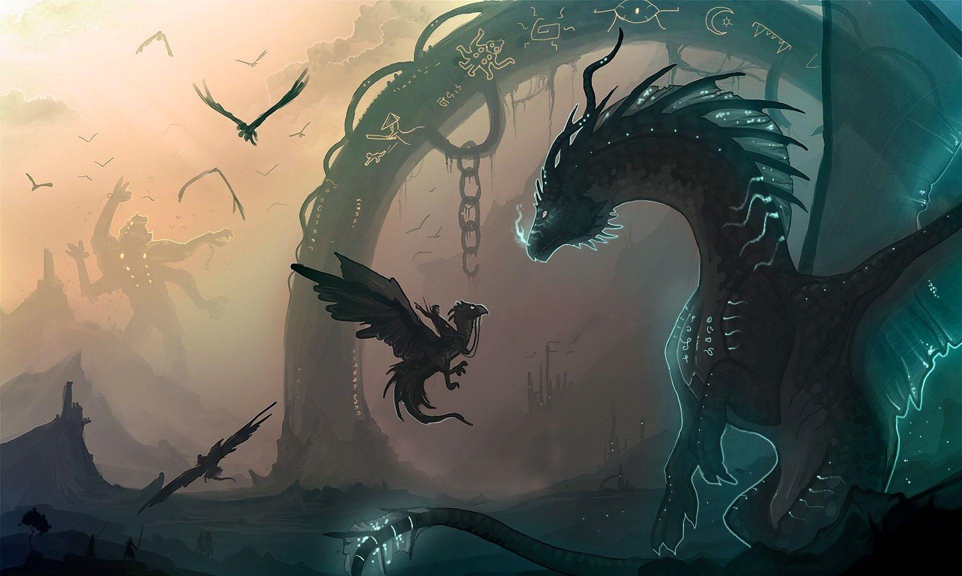 Epic dragon wallpaper dump. Fantasy. Dragon art